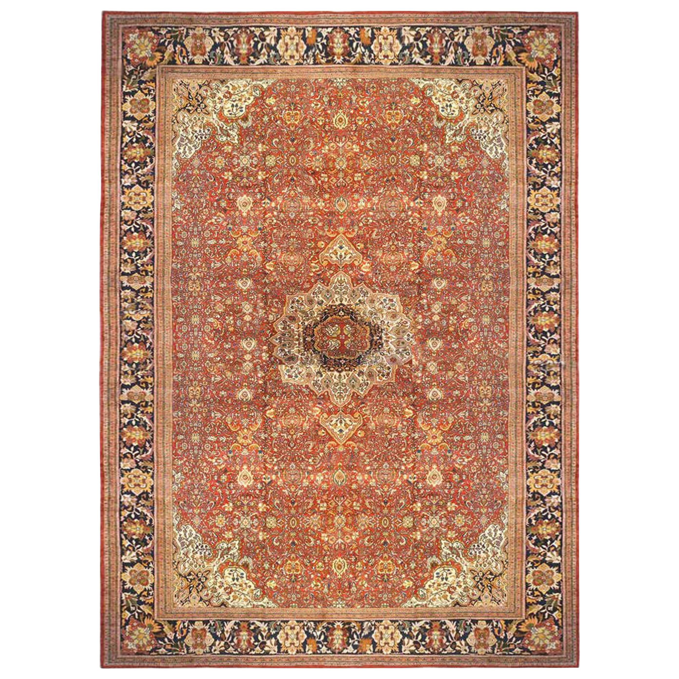 Persian Ziegler Sultanabad Oriental Carpet, Mansion Size, with Jewel Tones For Sale