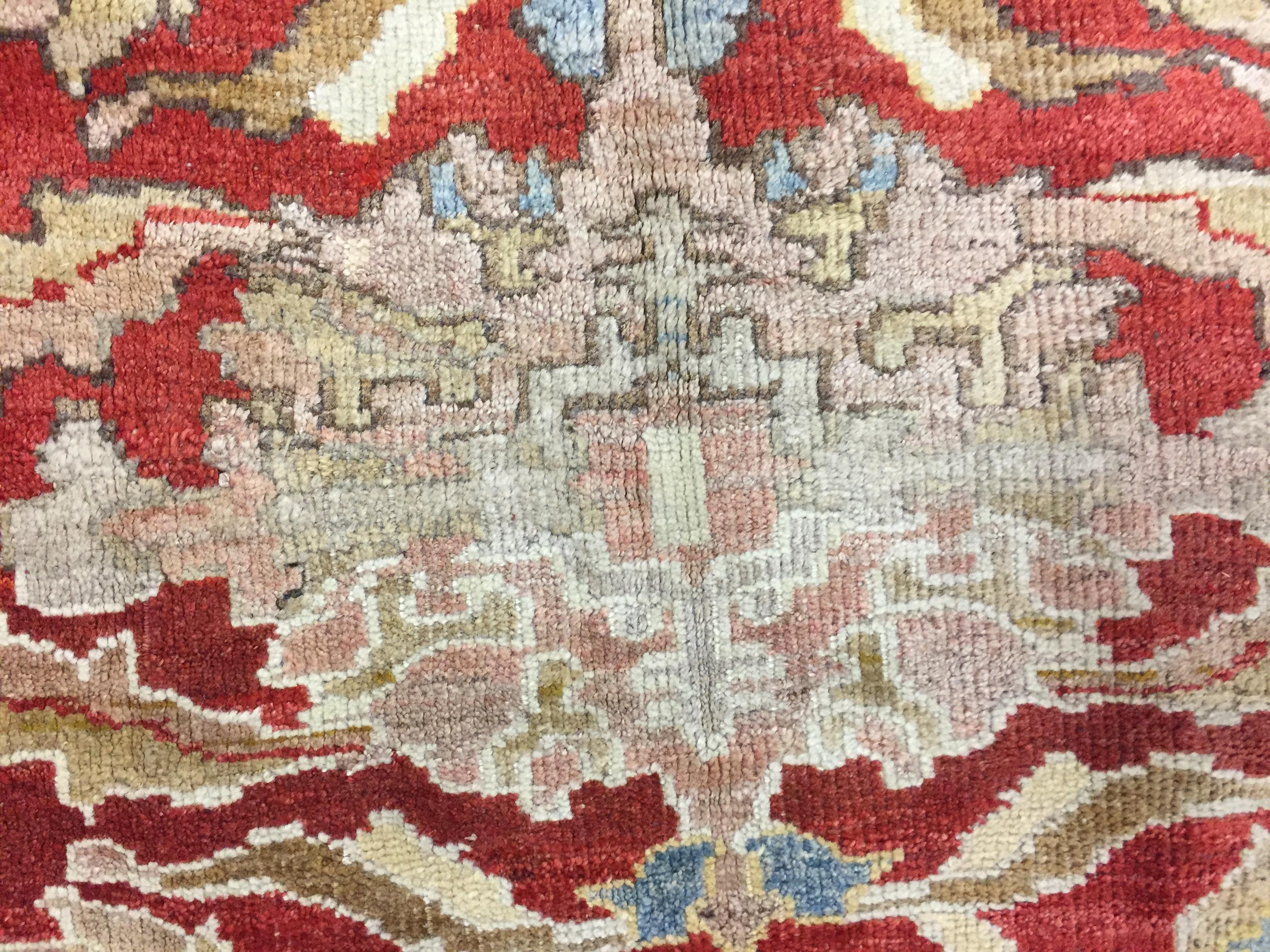Antique Persian Ziegler Sultanabad Rug  12'6 x 14'6 For Sale 4