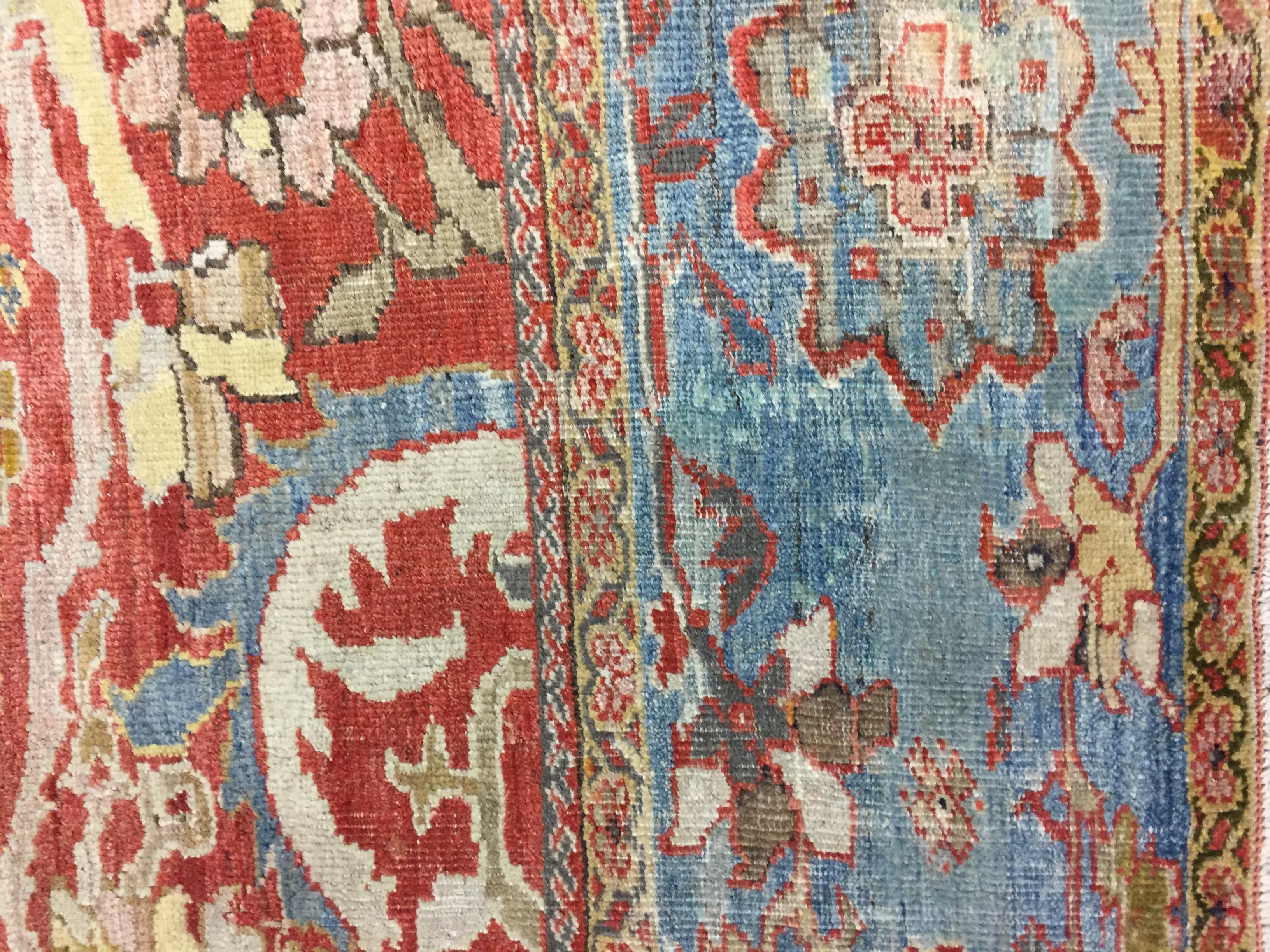 Antique Persian Ziegler Sultanabad Rug  12'6 x 14'6 For Sale 6