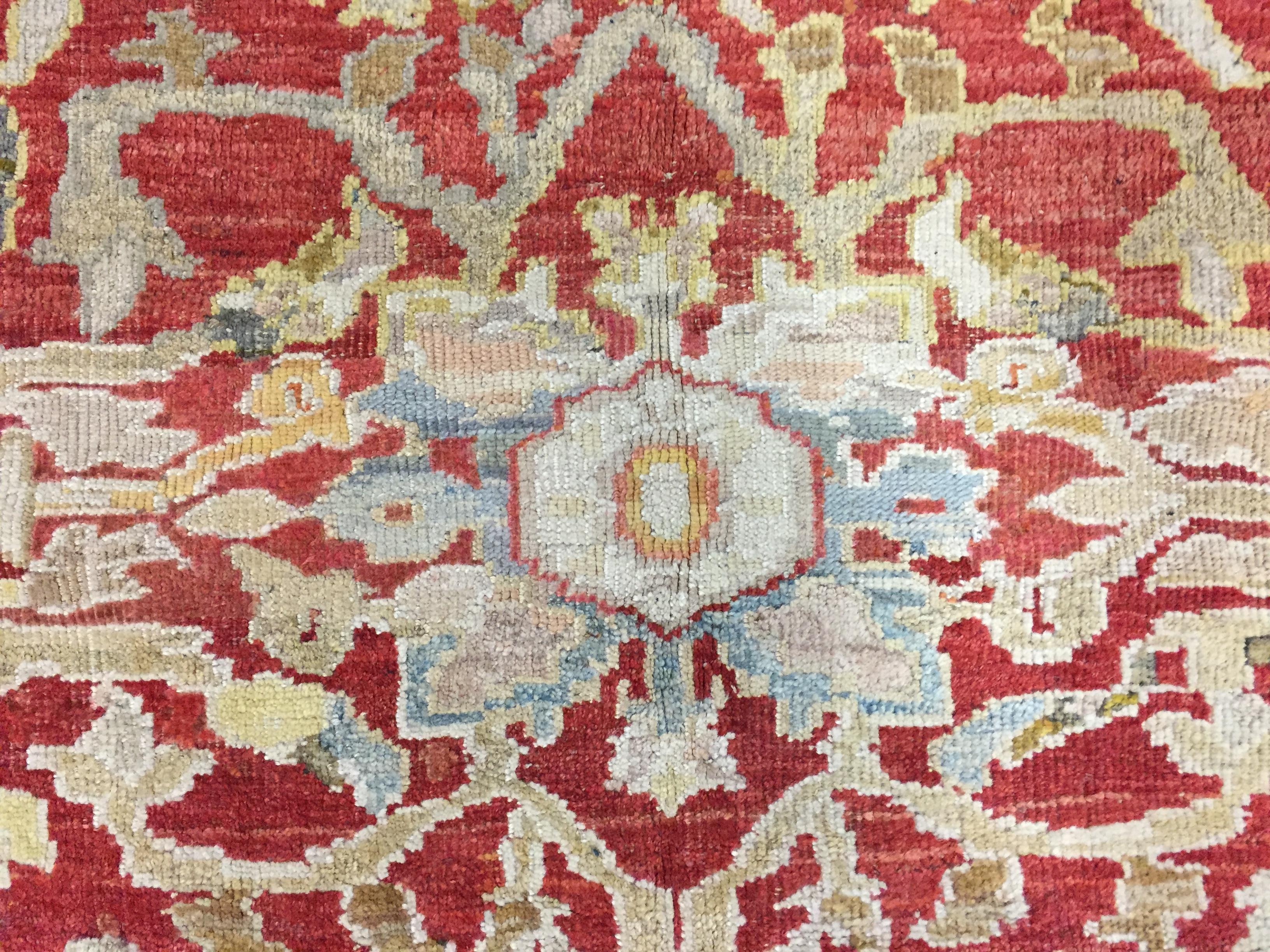 Antique Persian Ziegler Sultanabad Rug  12'6 x 14'6 For Sale 7