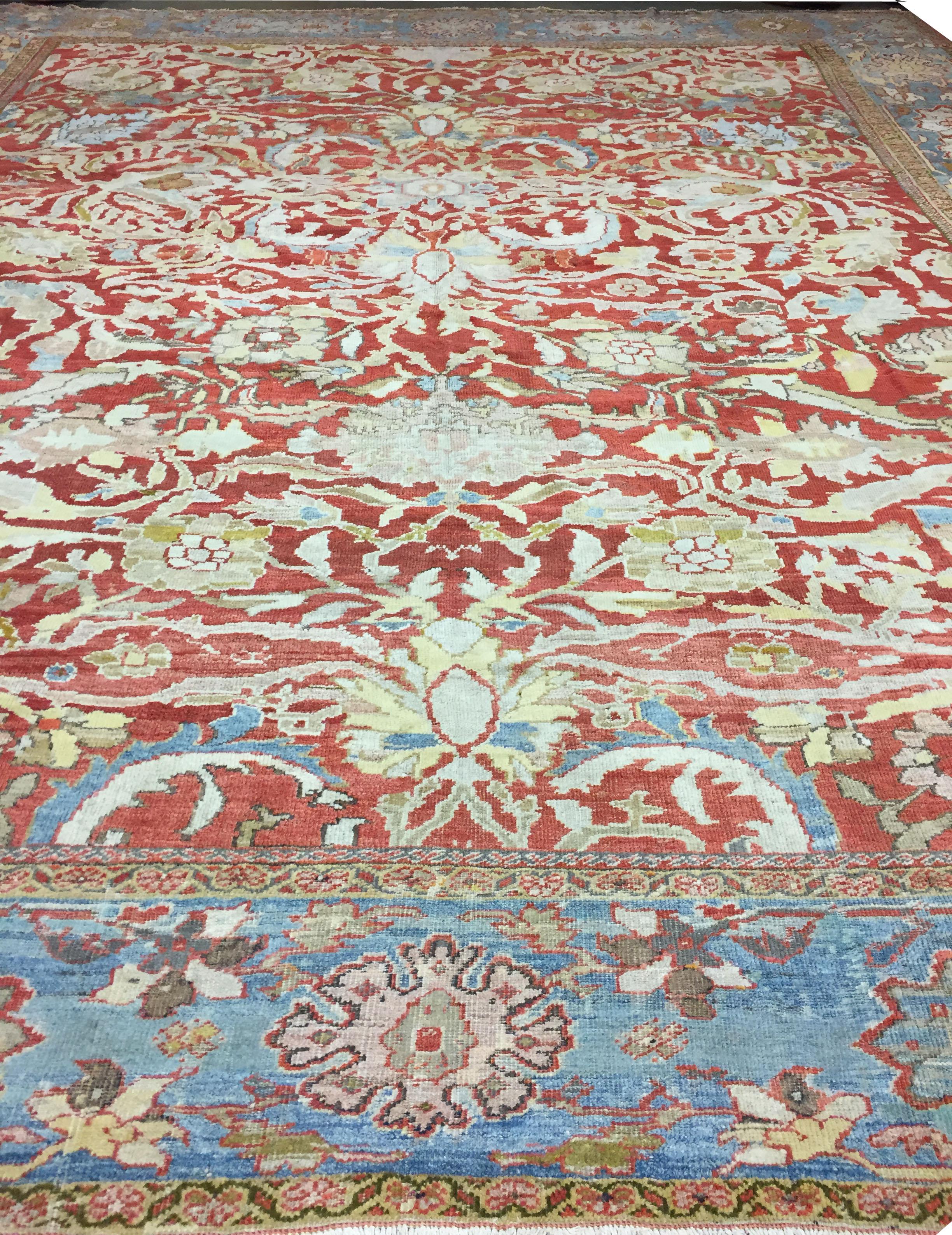 Antique Persian Ziegler Sultanabad Rug  12'6 x 14'6 For Sale 12