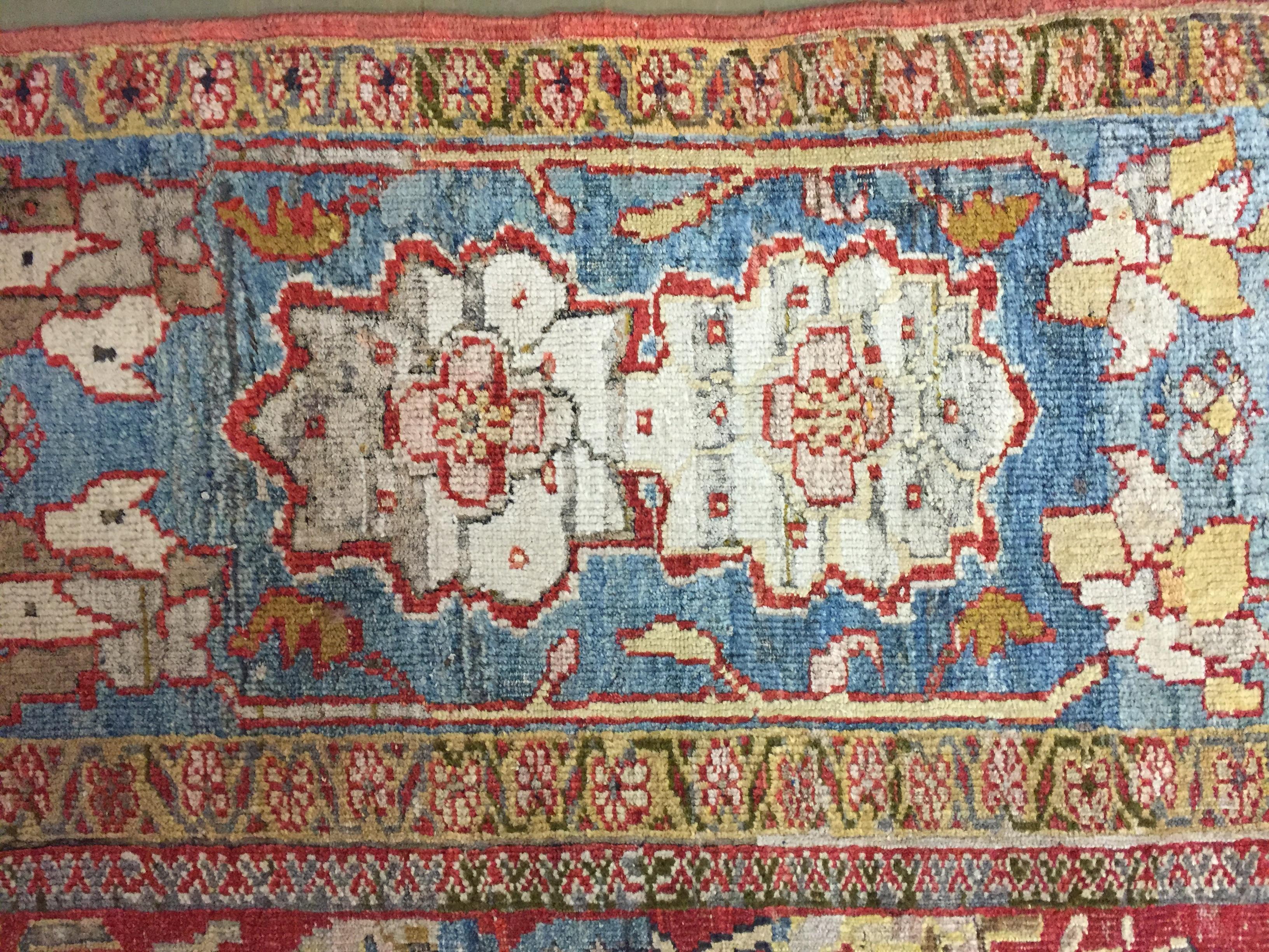 19th Century Antique Persian Ziegler Sultanabad Rug  12'6 x 14'6 For Sale