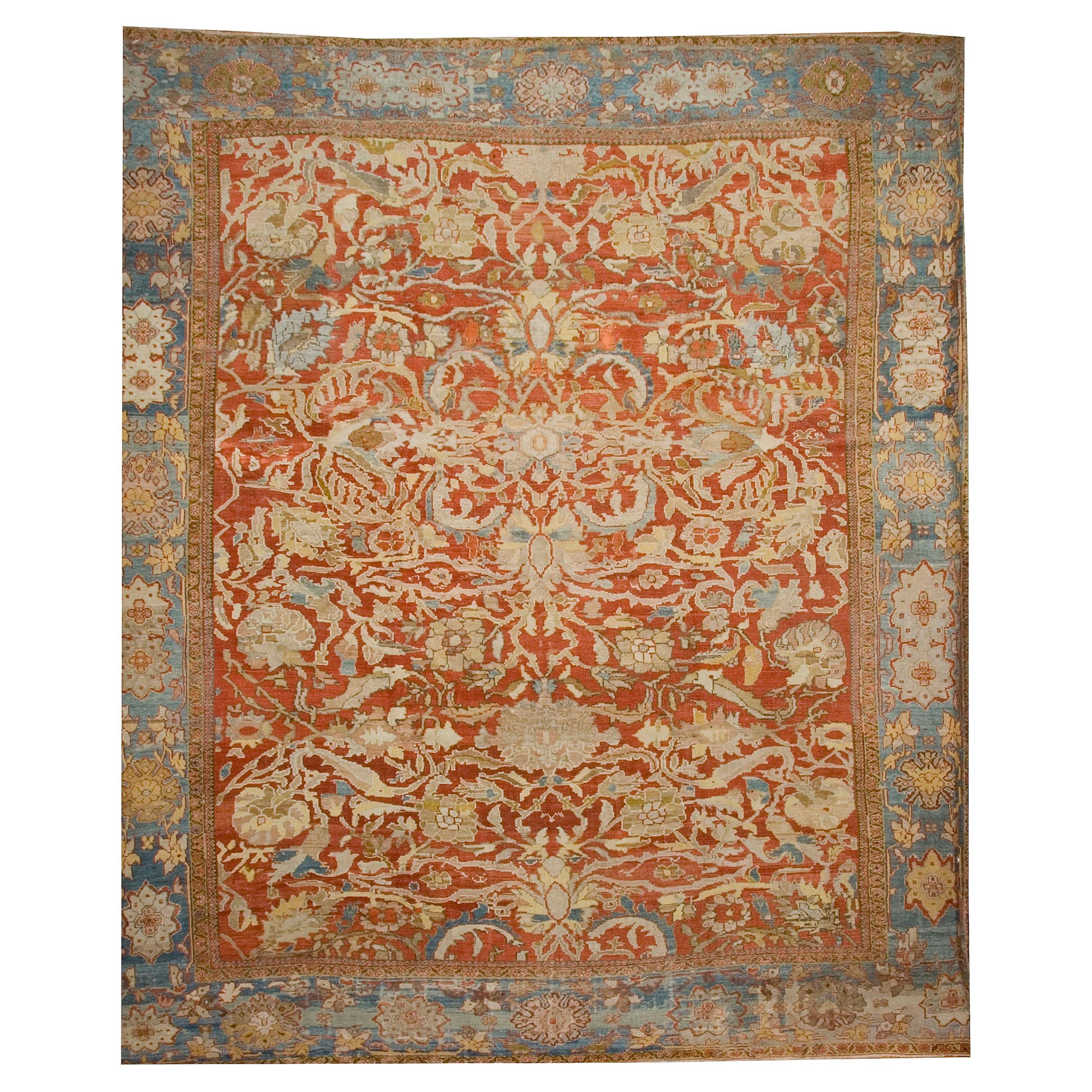 Antique Persian Ziegler Sultanabad Rug  12'6 x 14'6 For Sale