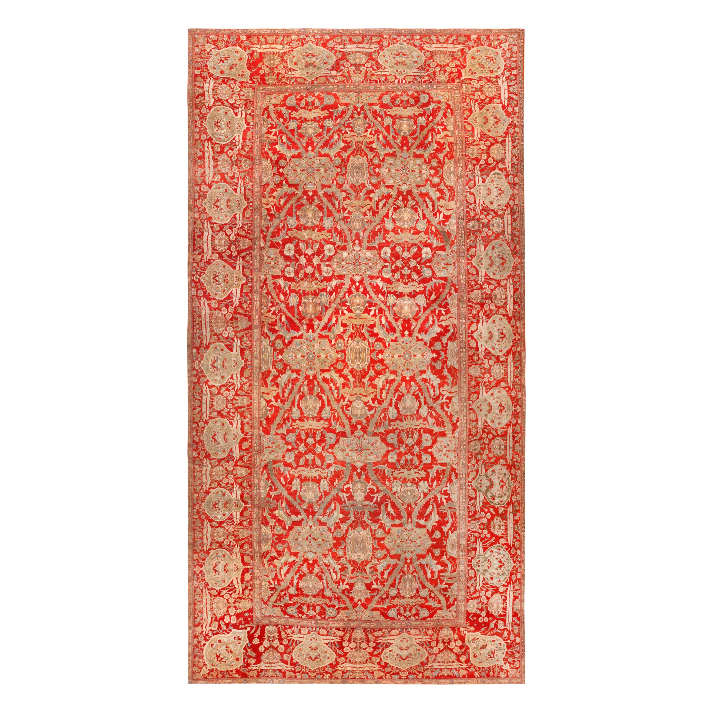Antiker persischer Ziegler Sultanabad-Teppich aus Sultanabad. 32 ft x 16 ft 3 in im Angebot