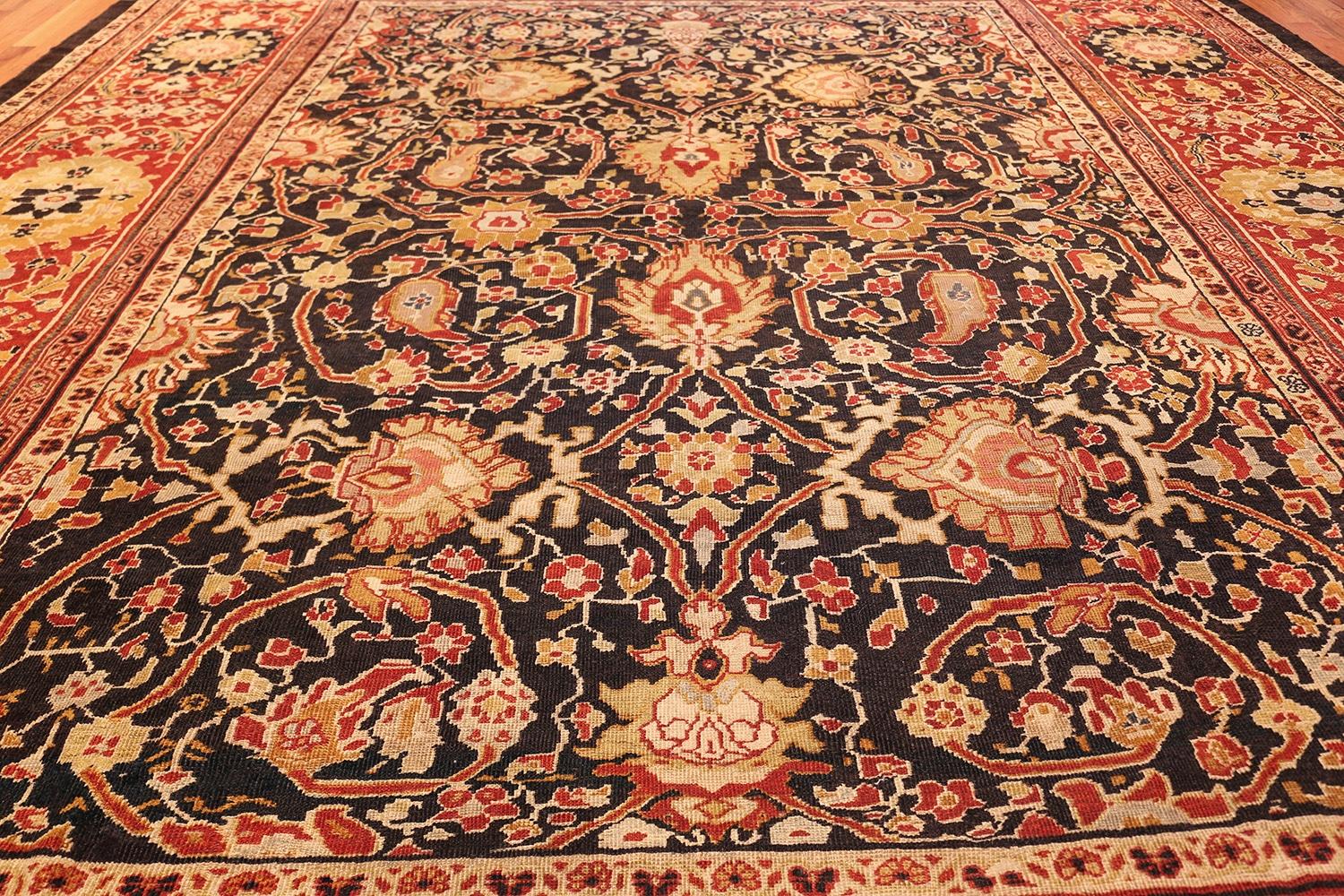 Antiker persischer Sultanabad-Teppich aus Sultanabad. 13 ft 7 in x 16 ft 7 in im Angebot 4