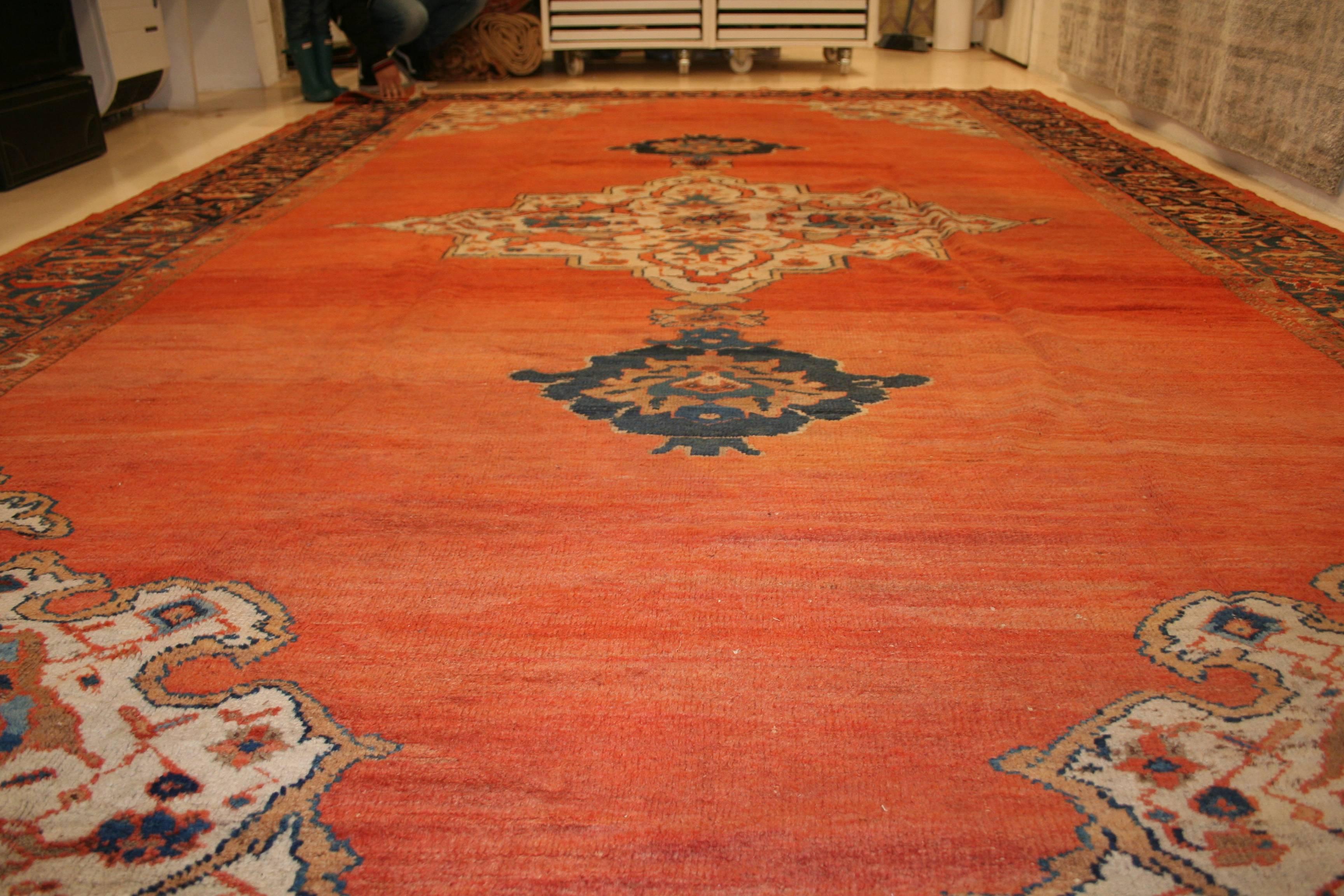 19th Century Antique Persian Ziegler Sultanabad Rug