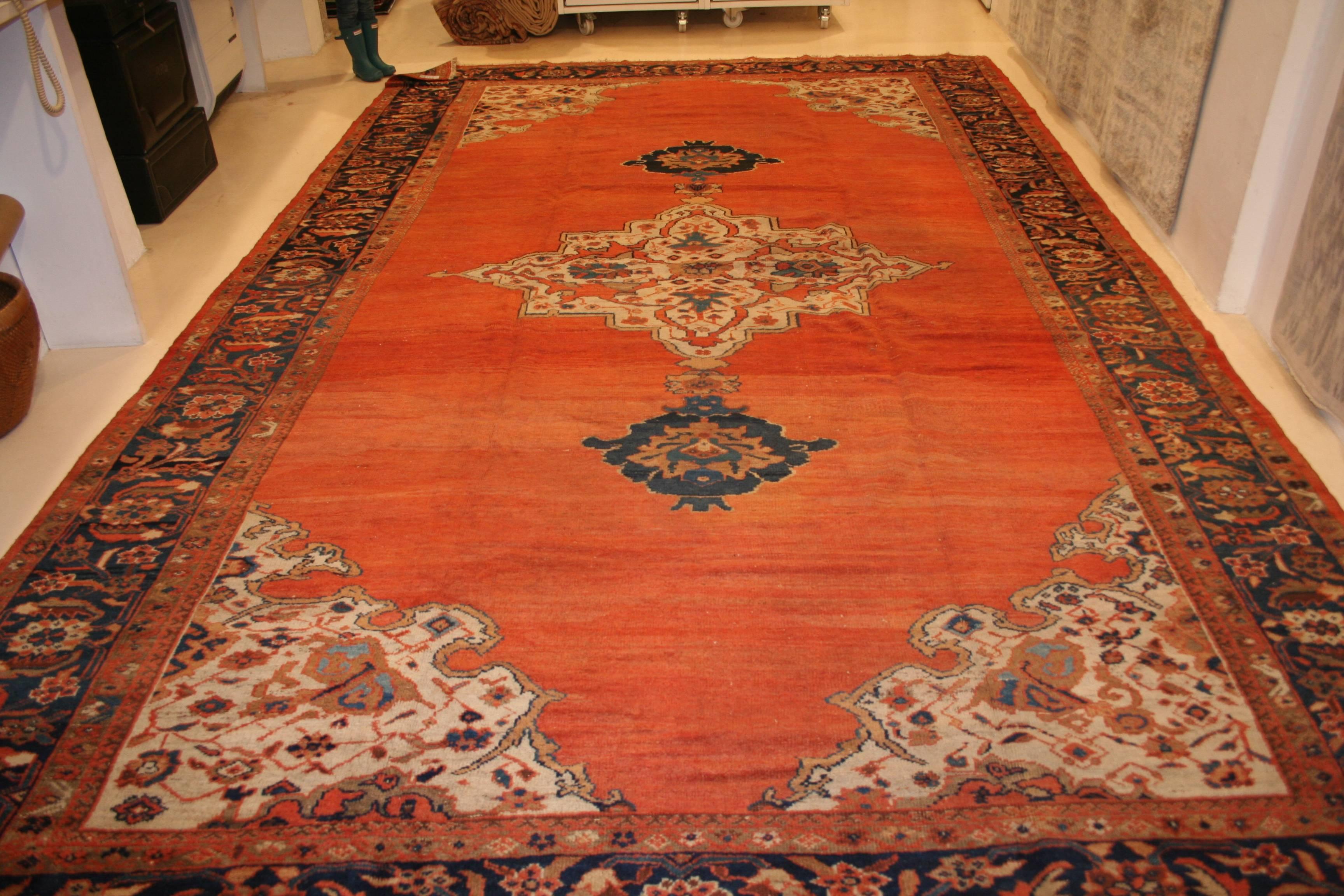 Antique Persian Ziegler Sultanabad Rug 1