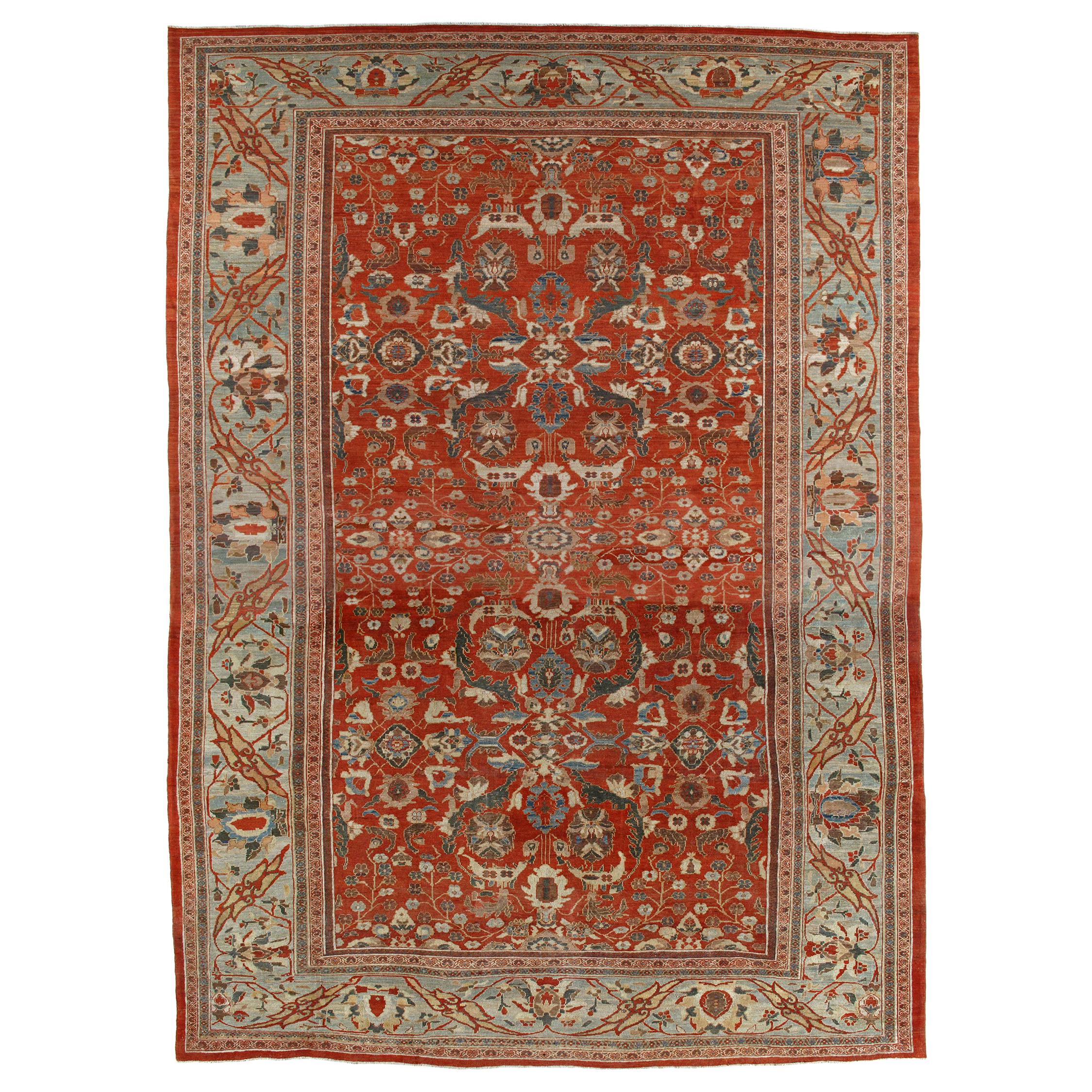 Antique Persian Ziegler Sultanabad Rug