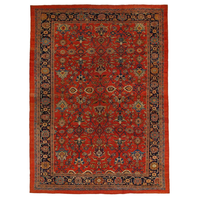 Antique Persian Ziegler Sultanabad Rug For Sale
