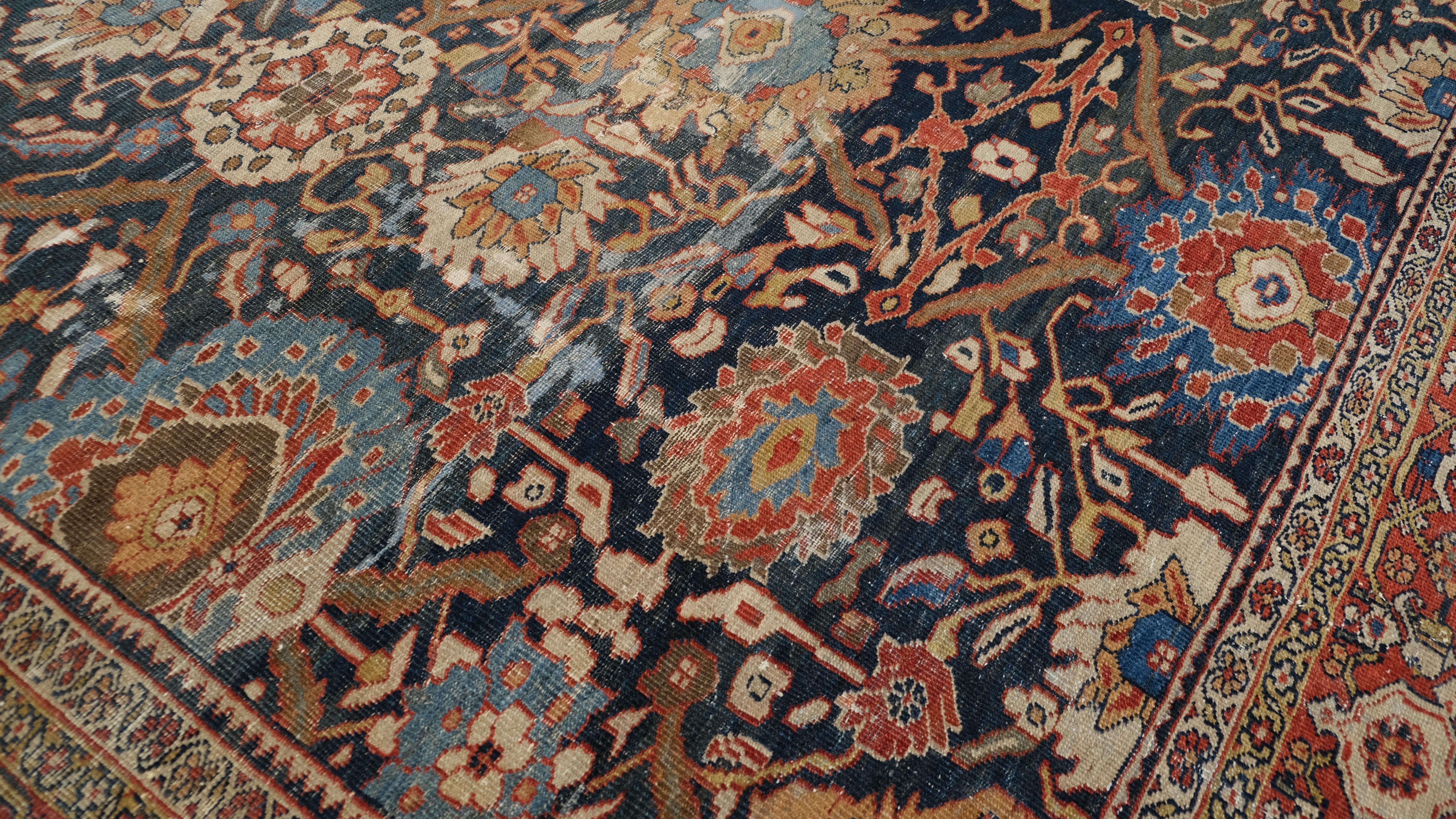 Antiker persischer Zigler Mahal-Wollteppich 11'x17' im Angebot 2