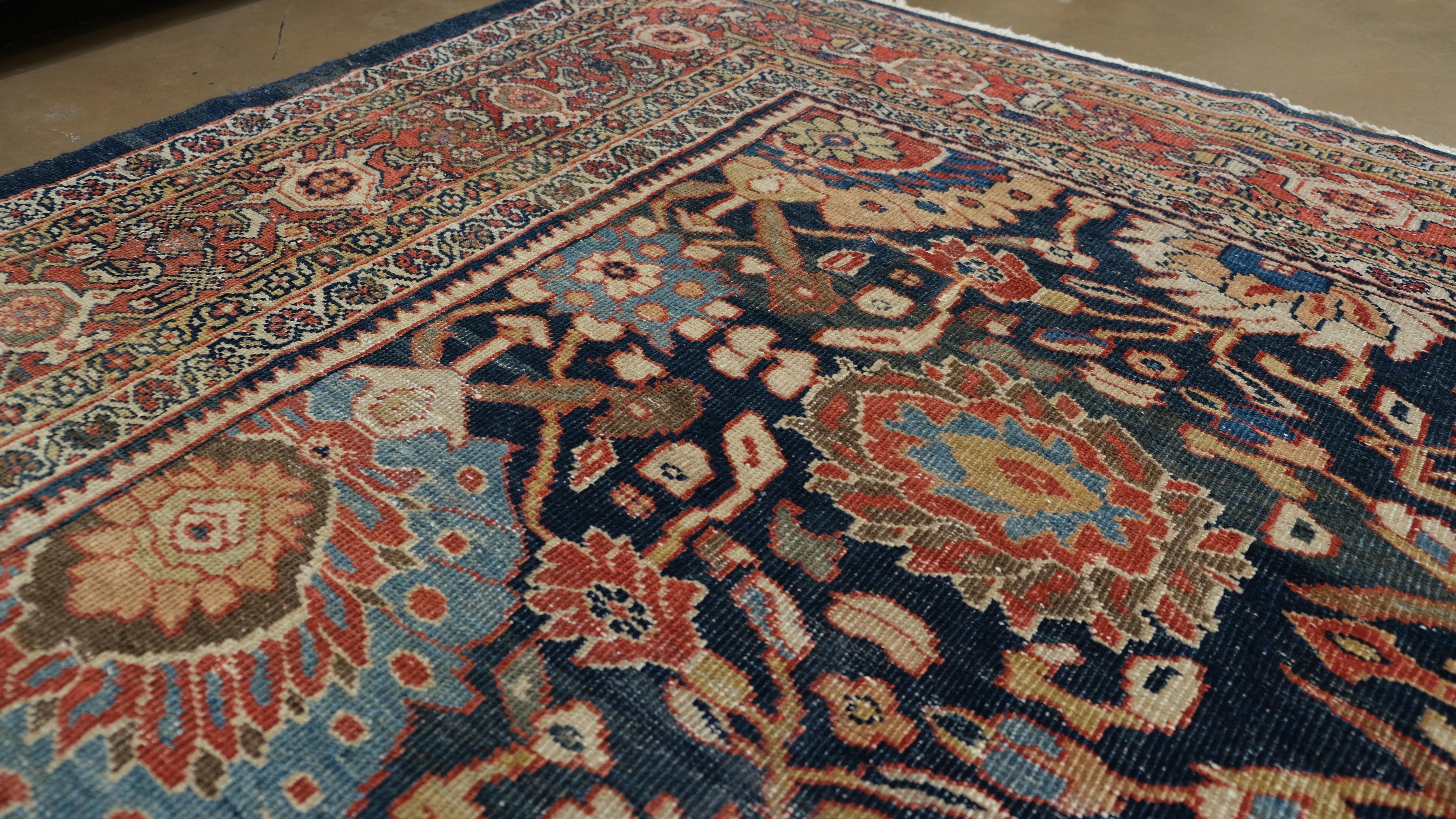 Antiker persischer Zigler Mahal-Wollteppich 11'x17' im Angebot 3