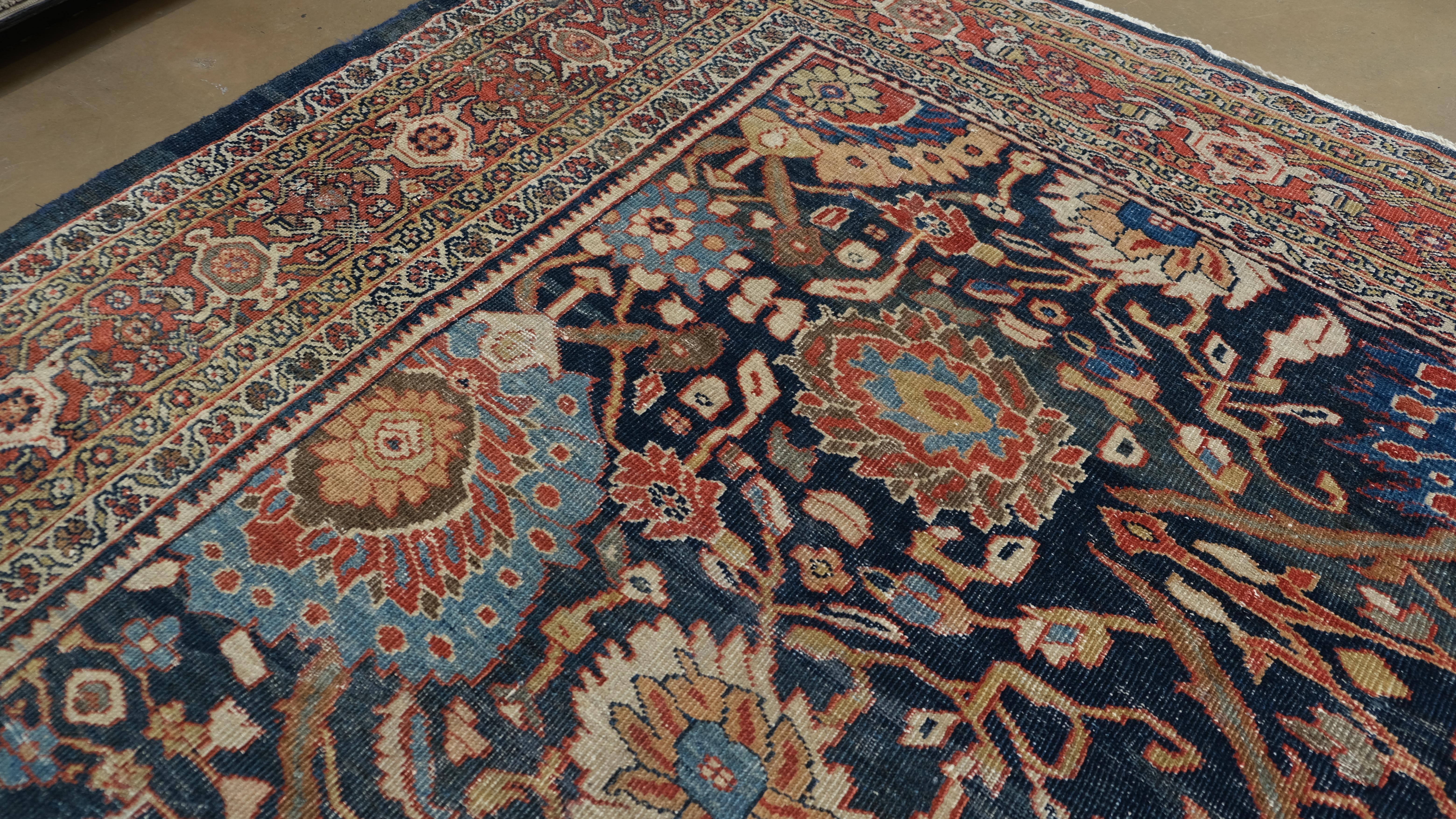 Antiker persischer Zigler Mahal-Wollteppich 11'x17' im Angebot 1