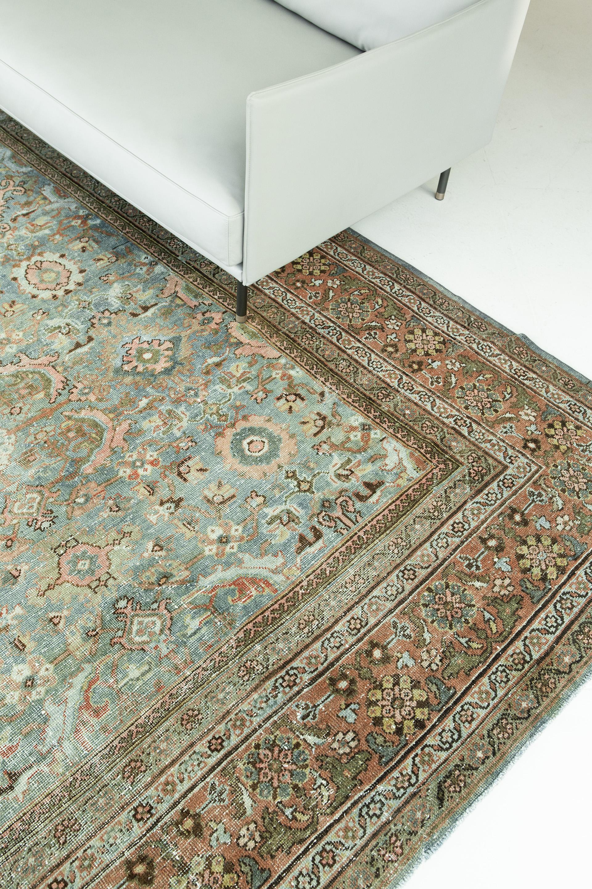 Hand-Knotted Antique Persian Zigler Sultanabad Rug For Sale