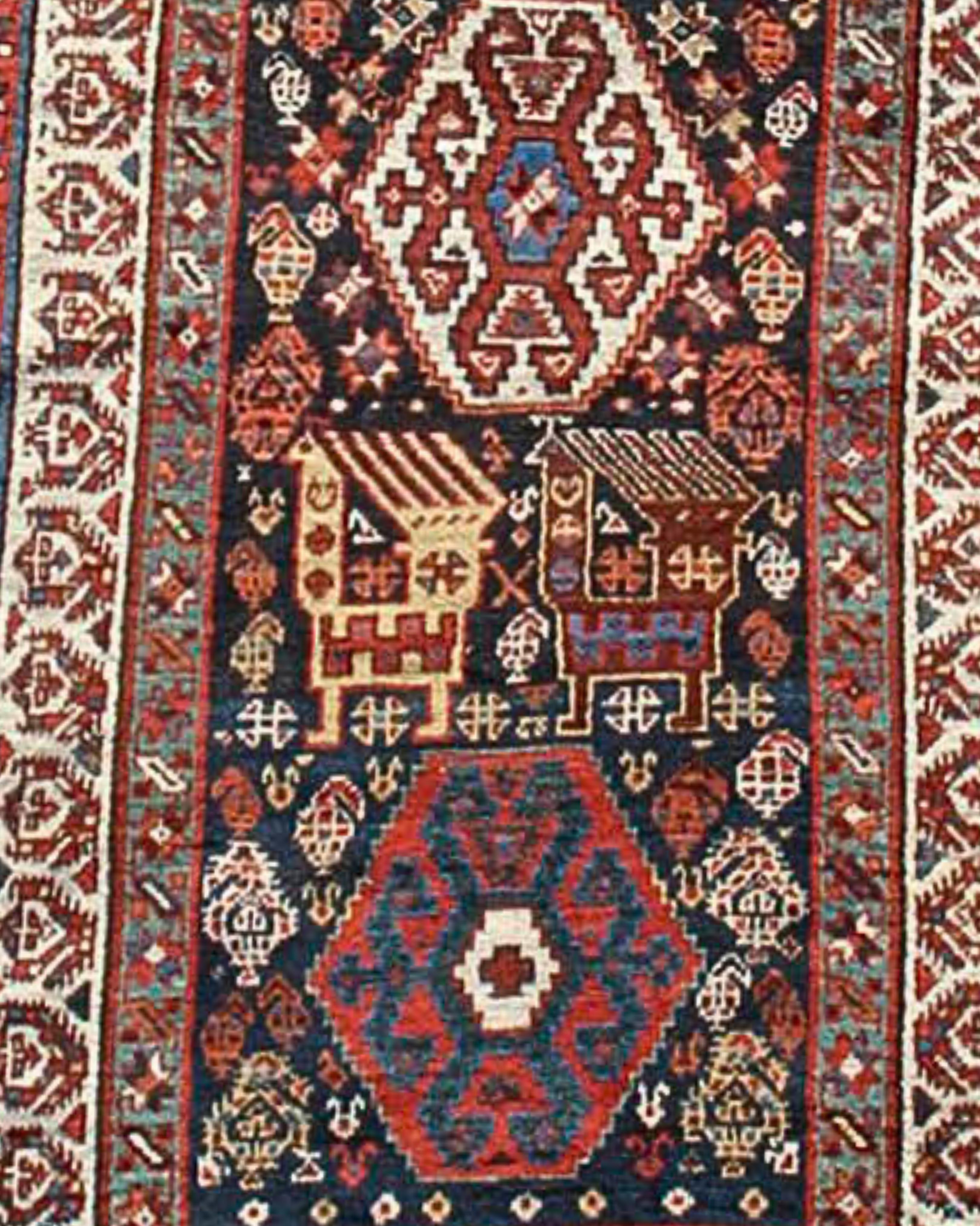 Hand-Woven Antique Persian Shahsevan Runner, 19th Century For Sale
