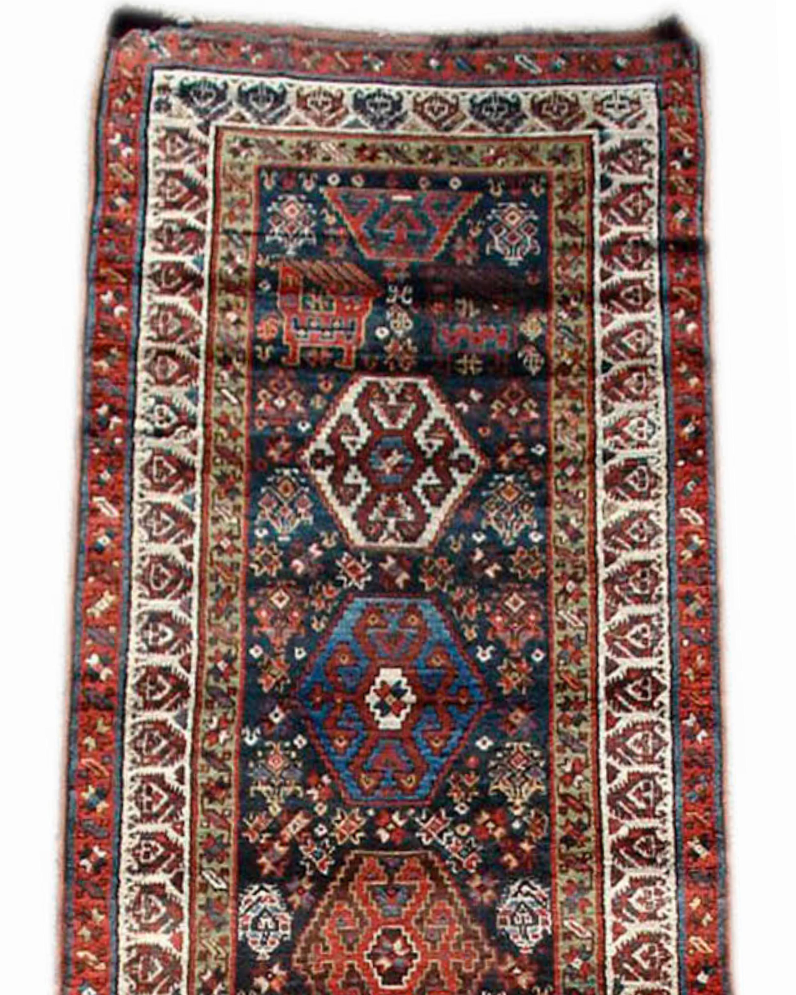 Antique Persian Shahsevan Runner, 19th Century In Good Condition For Sale In San Francisco, CA