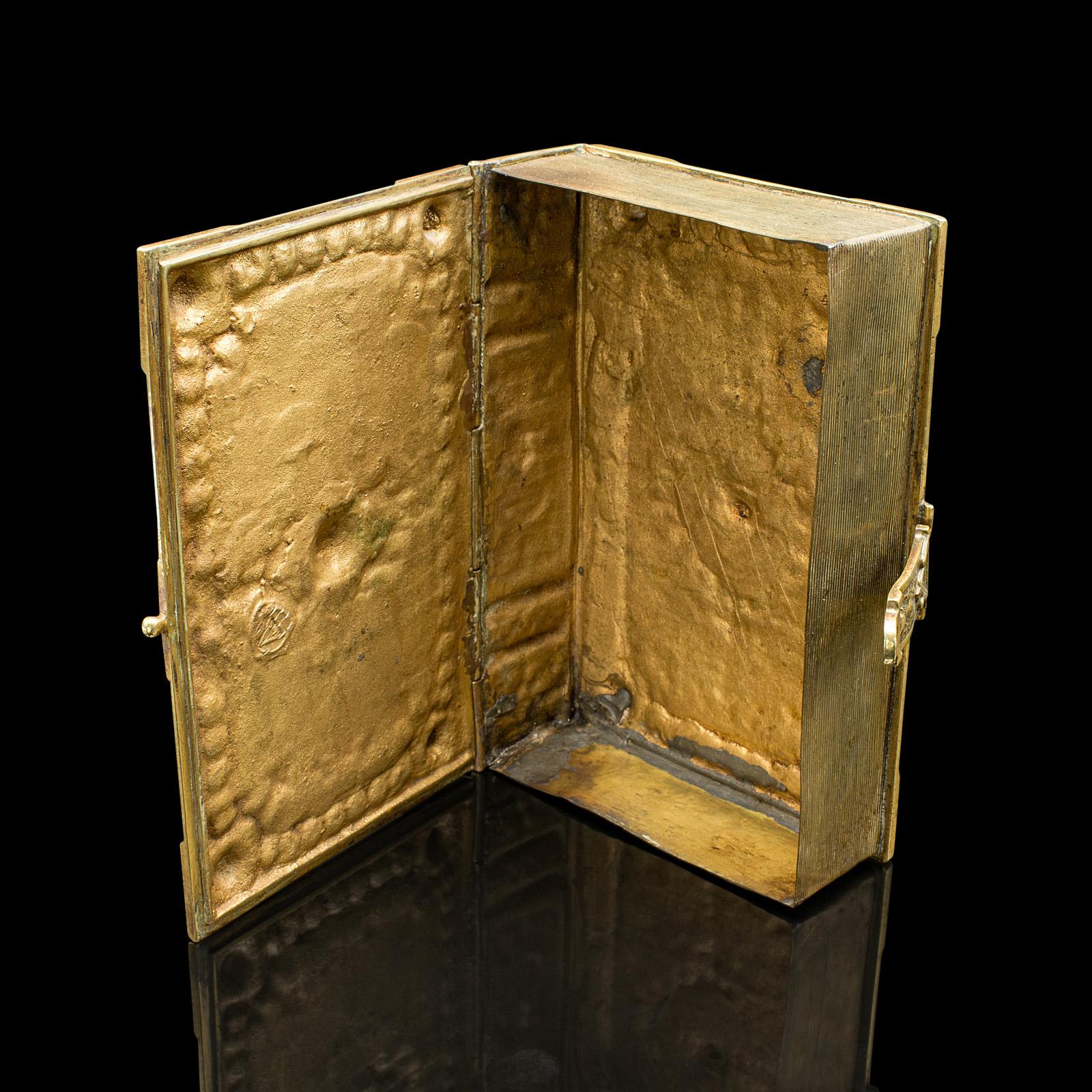 This is a fine antique personal diary repository, originating from Scotland during the Victorian period, circa 1870. This striking book form keepsake case showcases the craftsmanship and decorative style of 19th century Scotland, offering an elegant