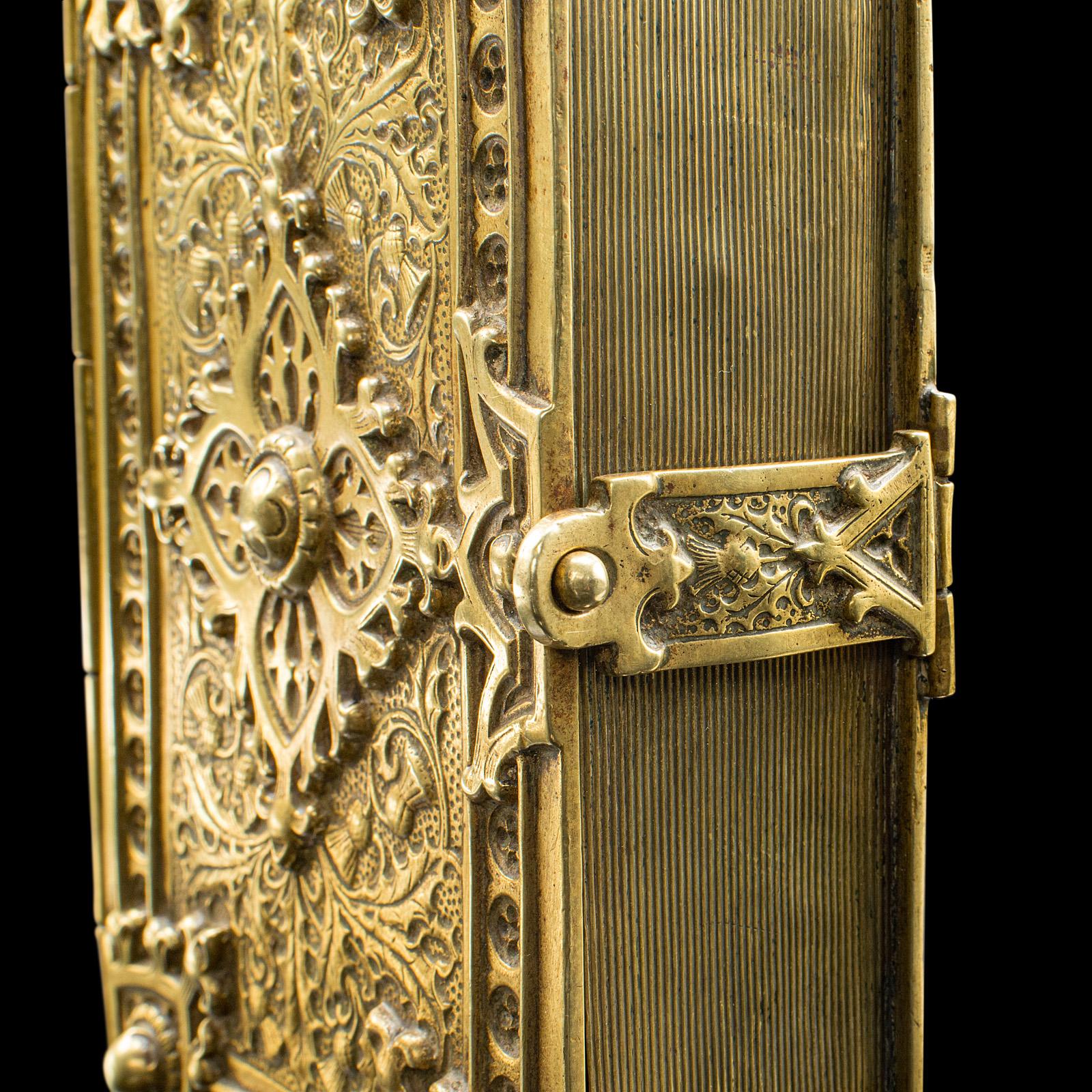 Antique Personal Diary Repository, Scottish, Brass, Keepsake Case, Victorian For Sale 4