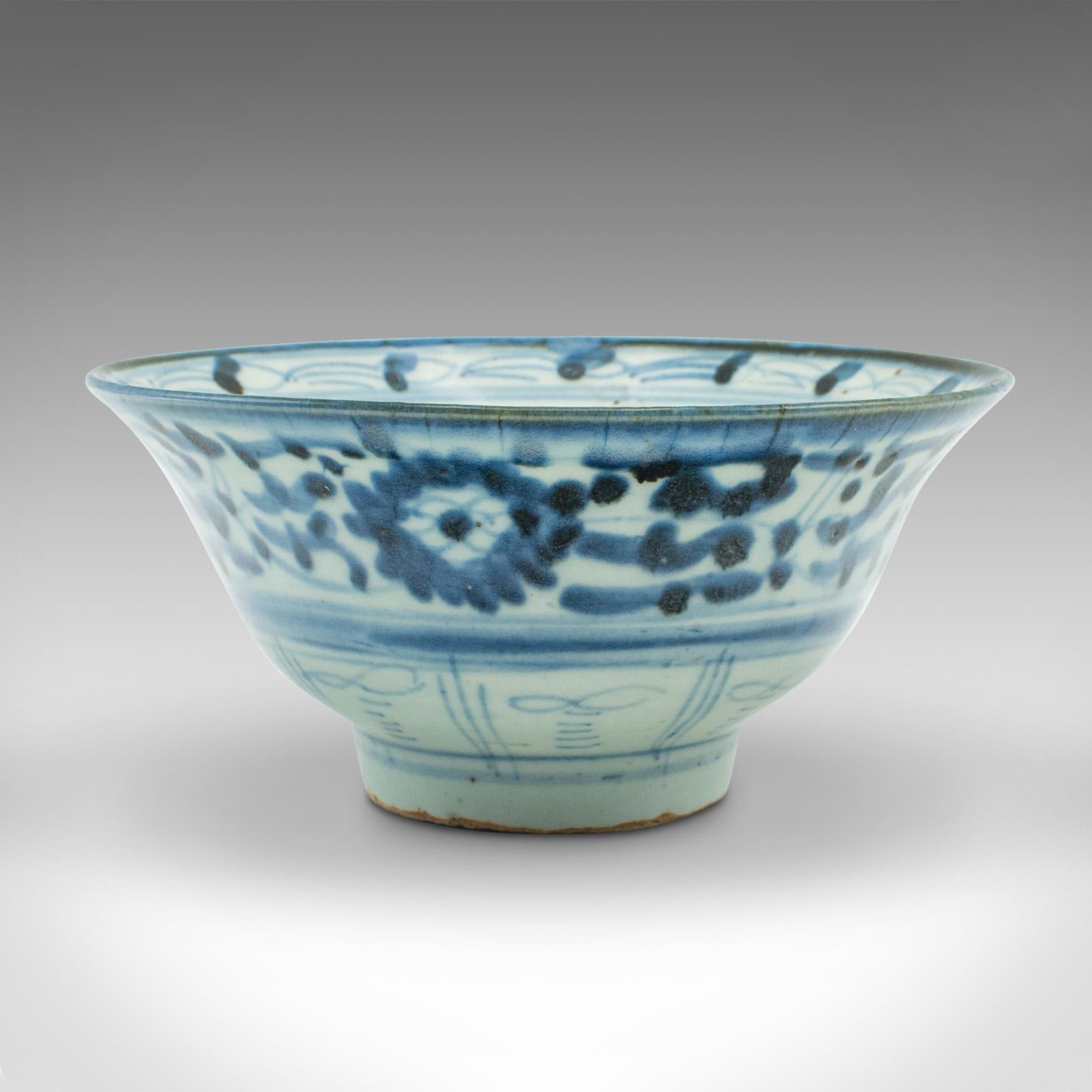 Antique Personal Tea Set, Chinese, Qing Dynasty, Ceramic, Bowl, Saucer, Georgian In Good Condition For Sale In Hele, Devon, GB