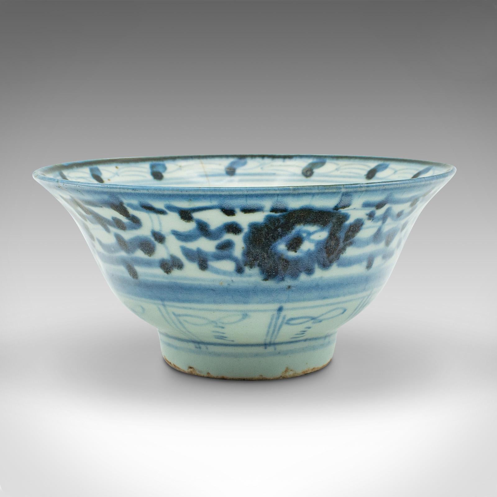 18th Century Antique Personal Tea Set, Chinese, Qing Dynasty, Ceramic, Bowl, Saucer, Georgian For Sale