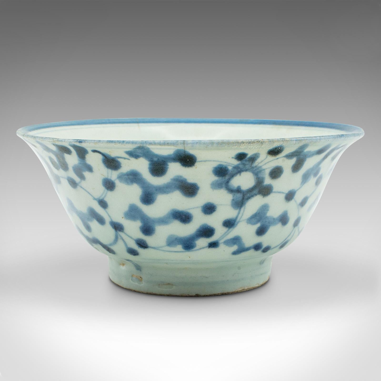 Antique Personal Tea Set, Chinese, Qing Dynasty, Ceramic, Bowl, Saucer, Georgian For Sale 4