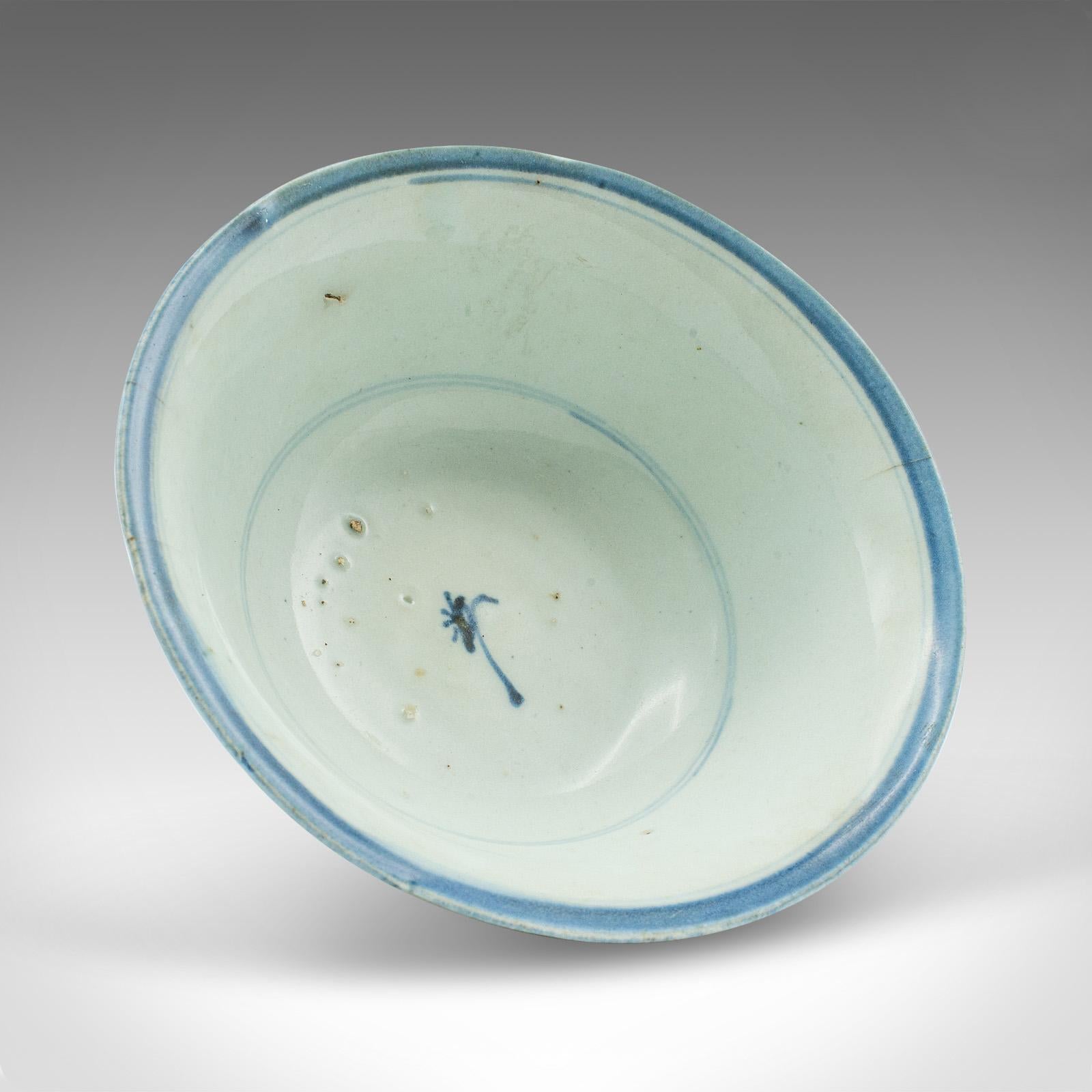 Antique Personal Tea Set, Chinese, Qing Dynasty, Ceramic, Bowl, Saucer, Georgian For Sale 5