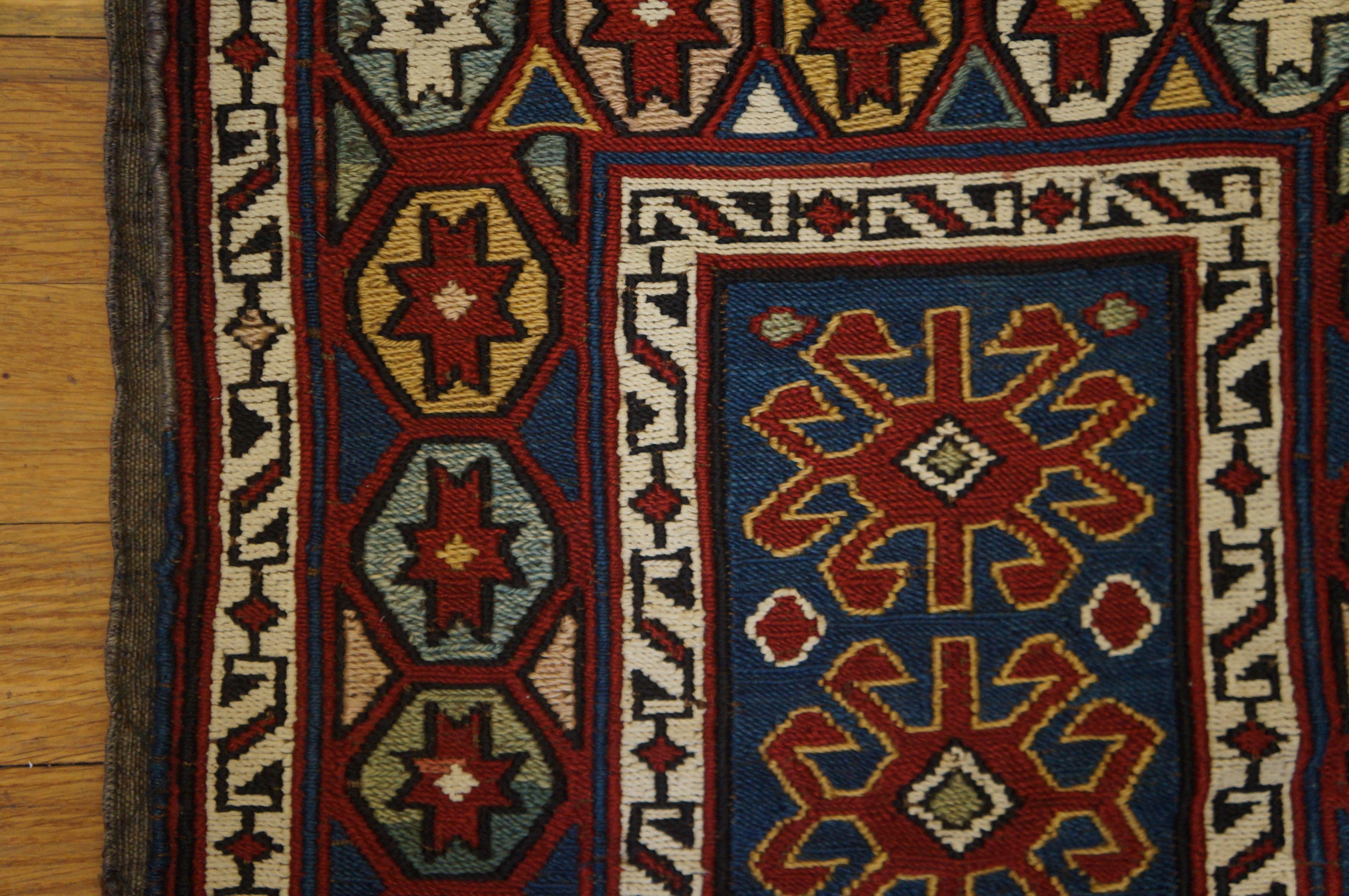 Antique Pesian - Soumak rug. Measures: 1'4