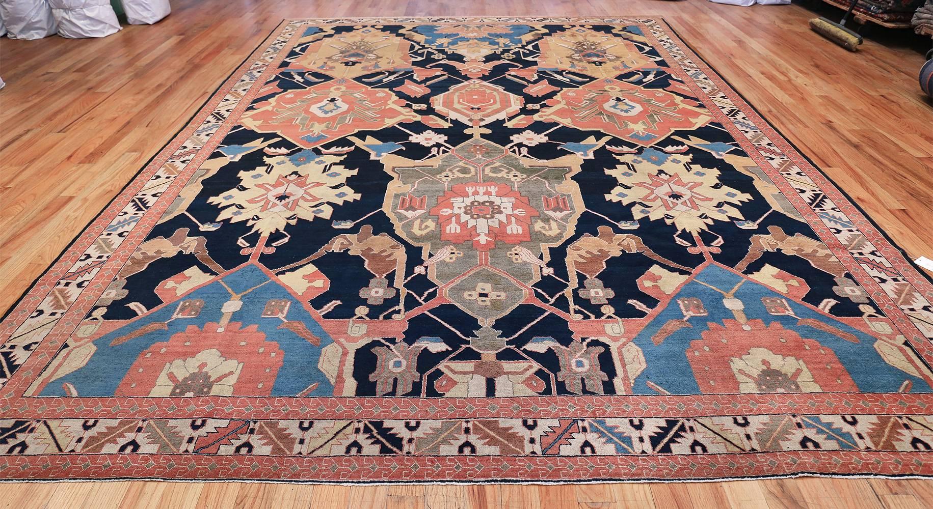 Antique Petag Persian Tabriz Rug. Size: 9 ft 9 in x 14 ft 2 in (2.97 m x 4.32 m) 10