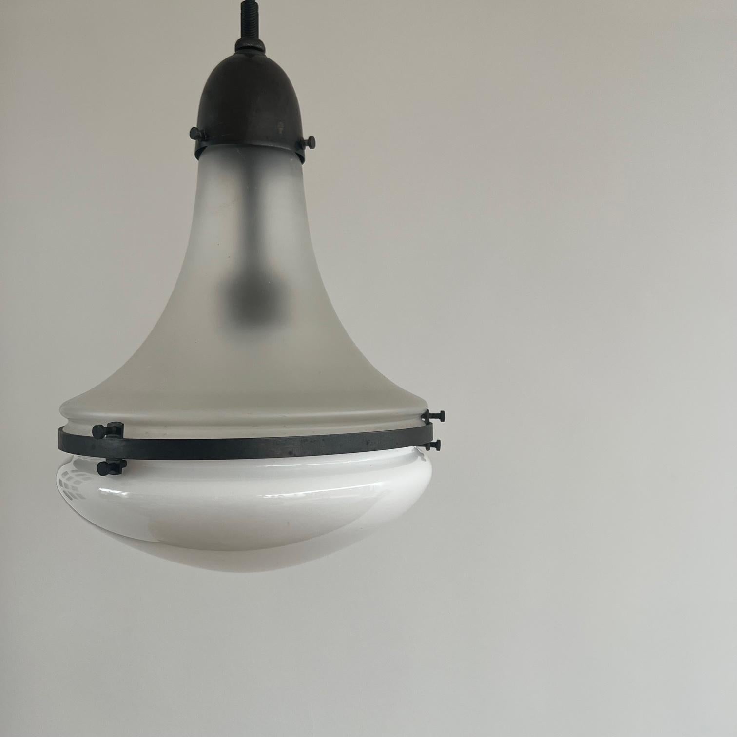Lampada a sospensione antica Peter Behrens Luzette 3