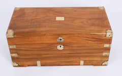Antique Petit Military Campaign Camphorwood Trunk Coffer Early19th Century