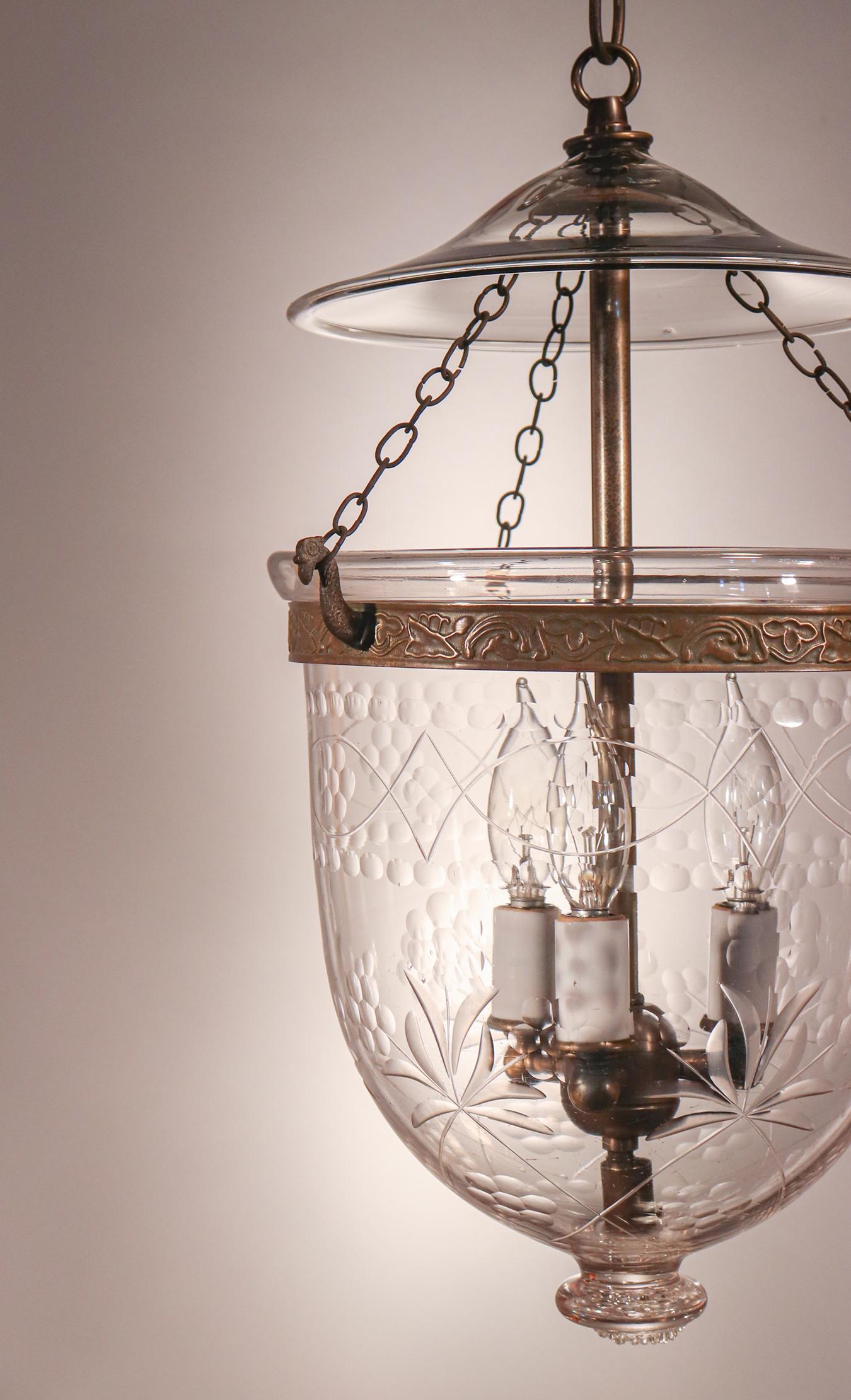 English Antique Petite Bell Jar Lantern