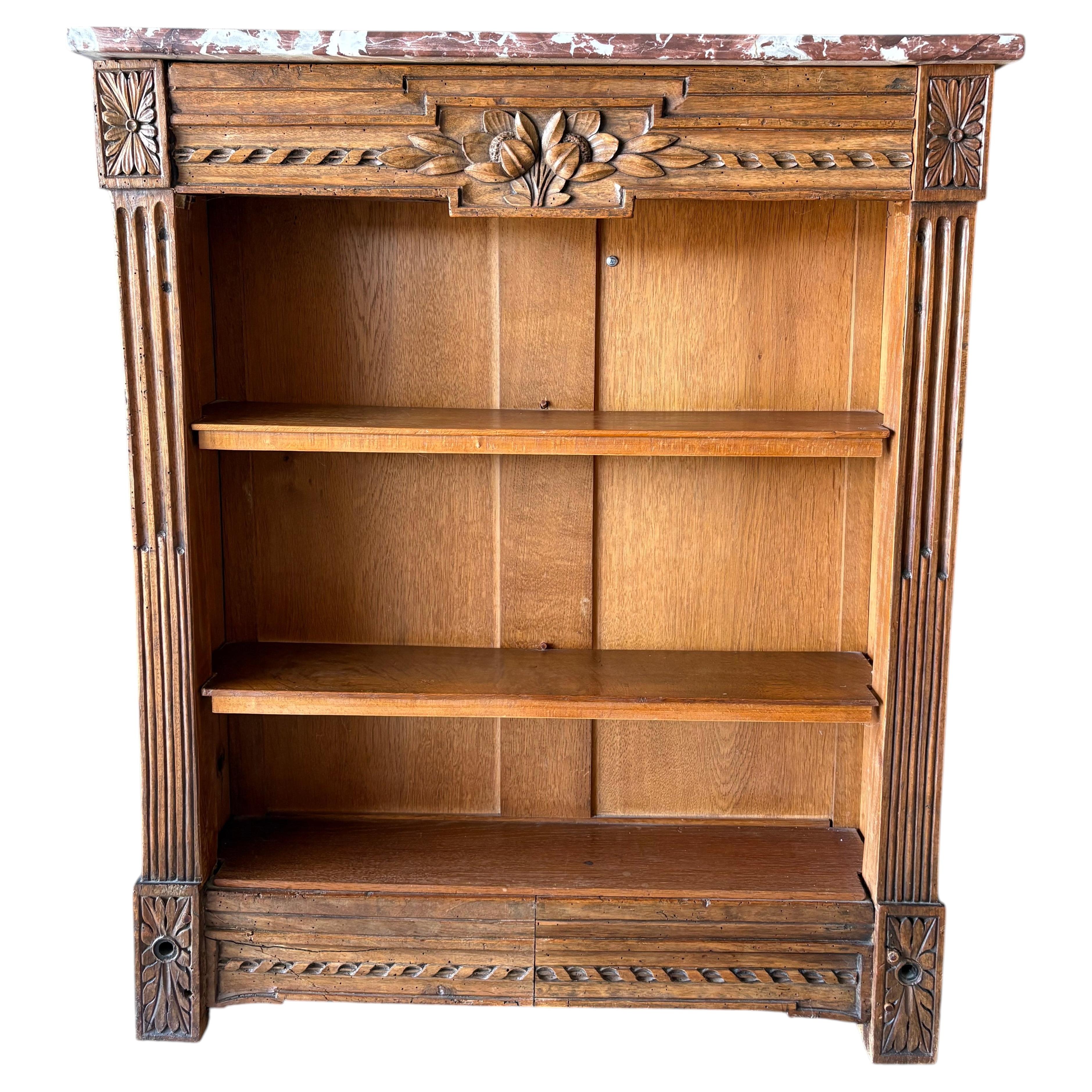 Antique Petite French Bookcase
