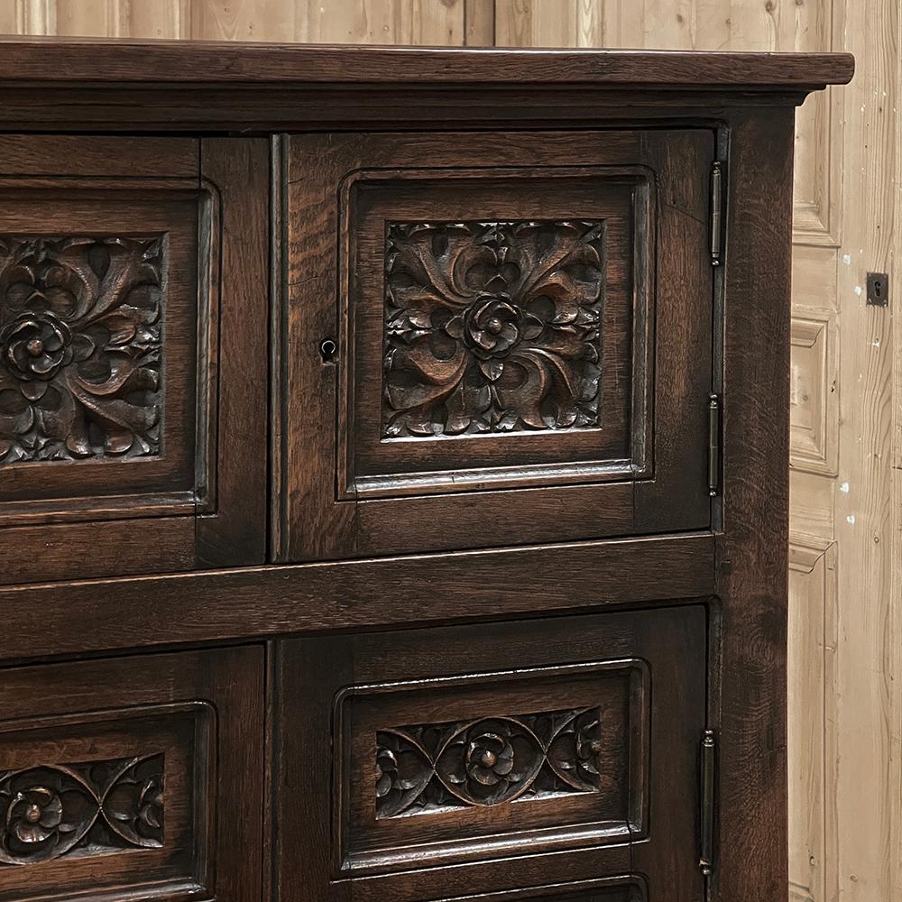 Antique Petite French Gothic Bonnetiere ~ Cabinet 4