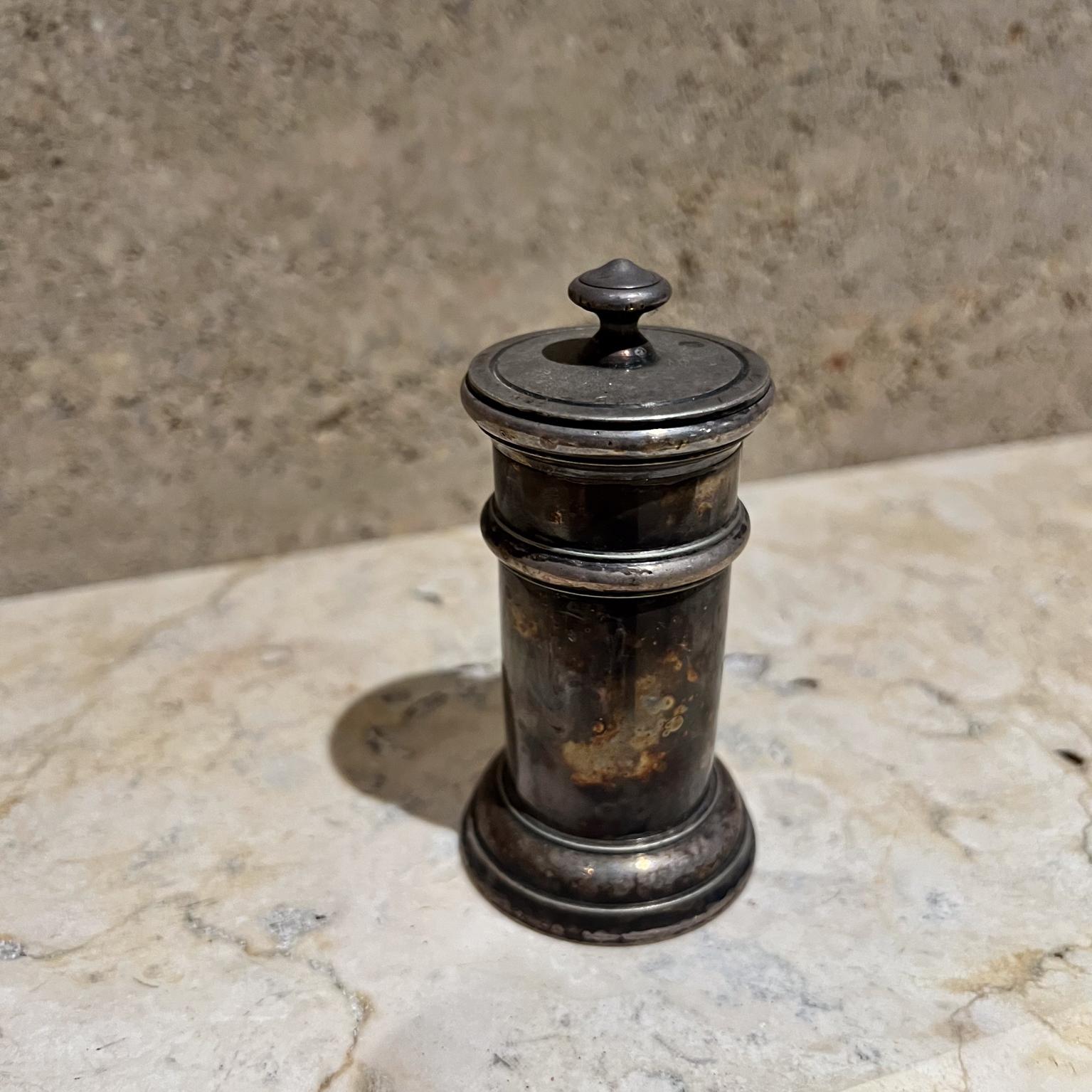 Mid-Century Modern Antique Peugeot Frères Pepper Grinder Silver Plated For Sale