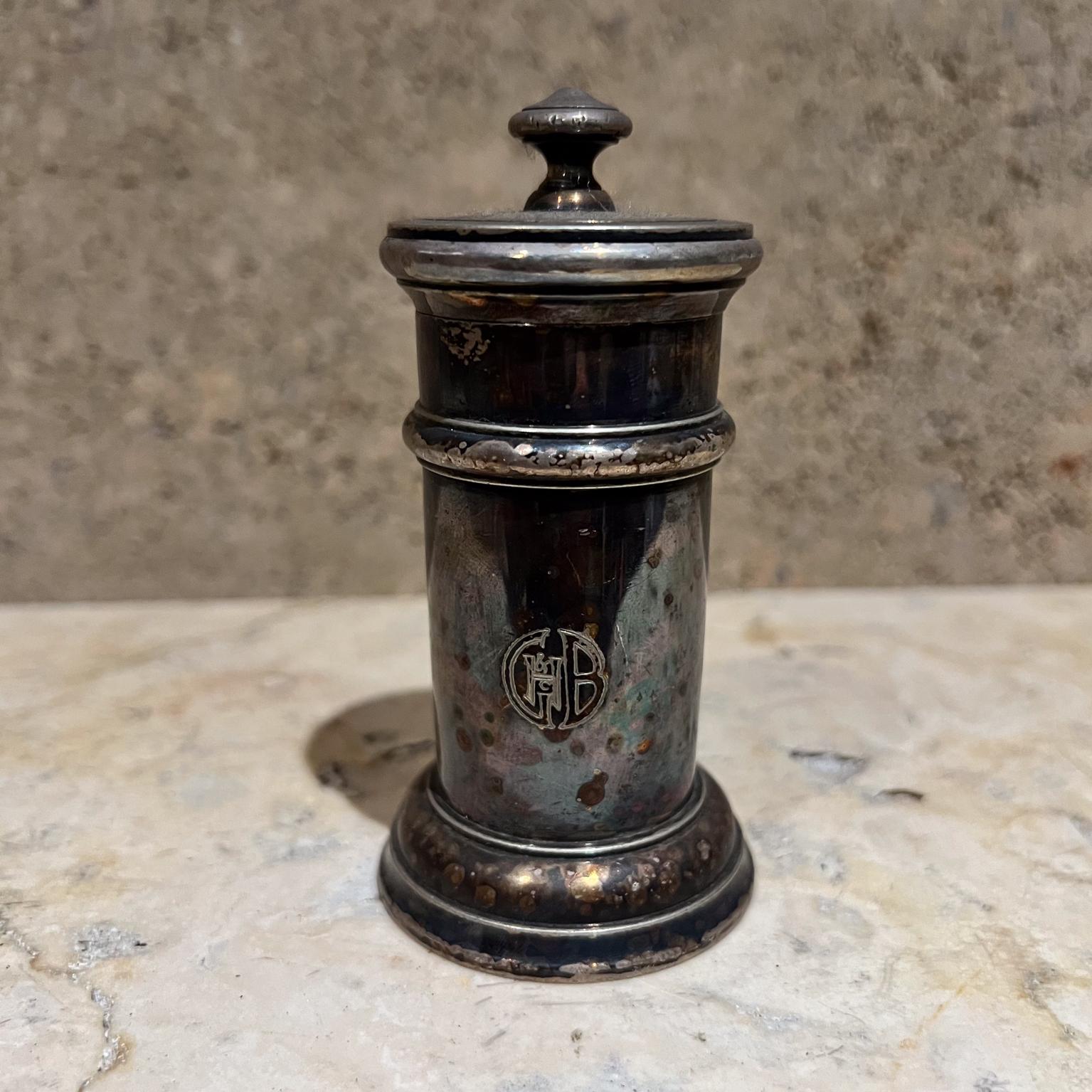 French Antique Peugeot Frères Pepper Grinder Silver Plated For Sale