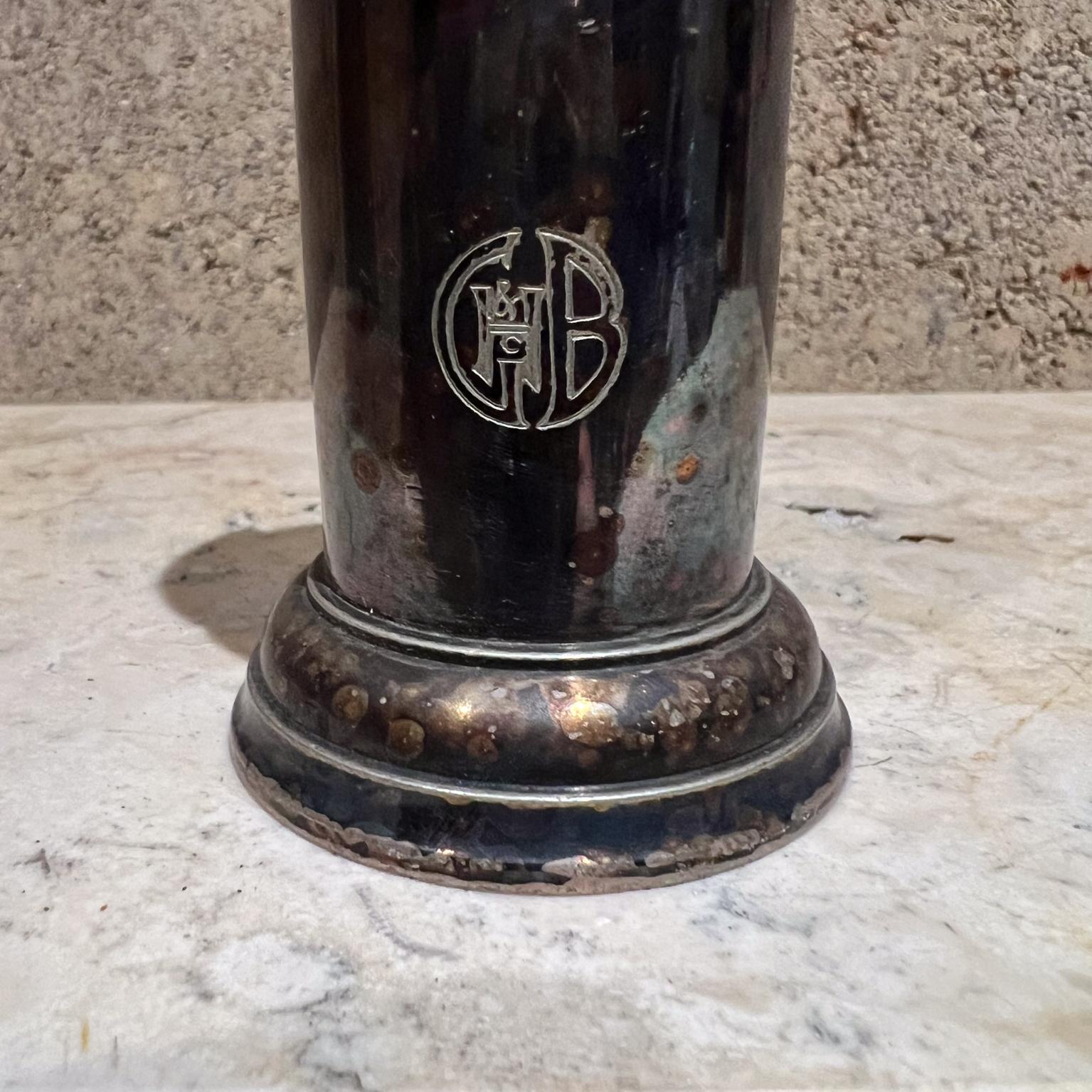 20th Century Antique Peugeot Frères Pepper Grinder Silver Plated For Sale