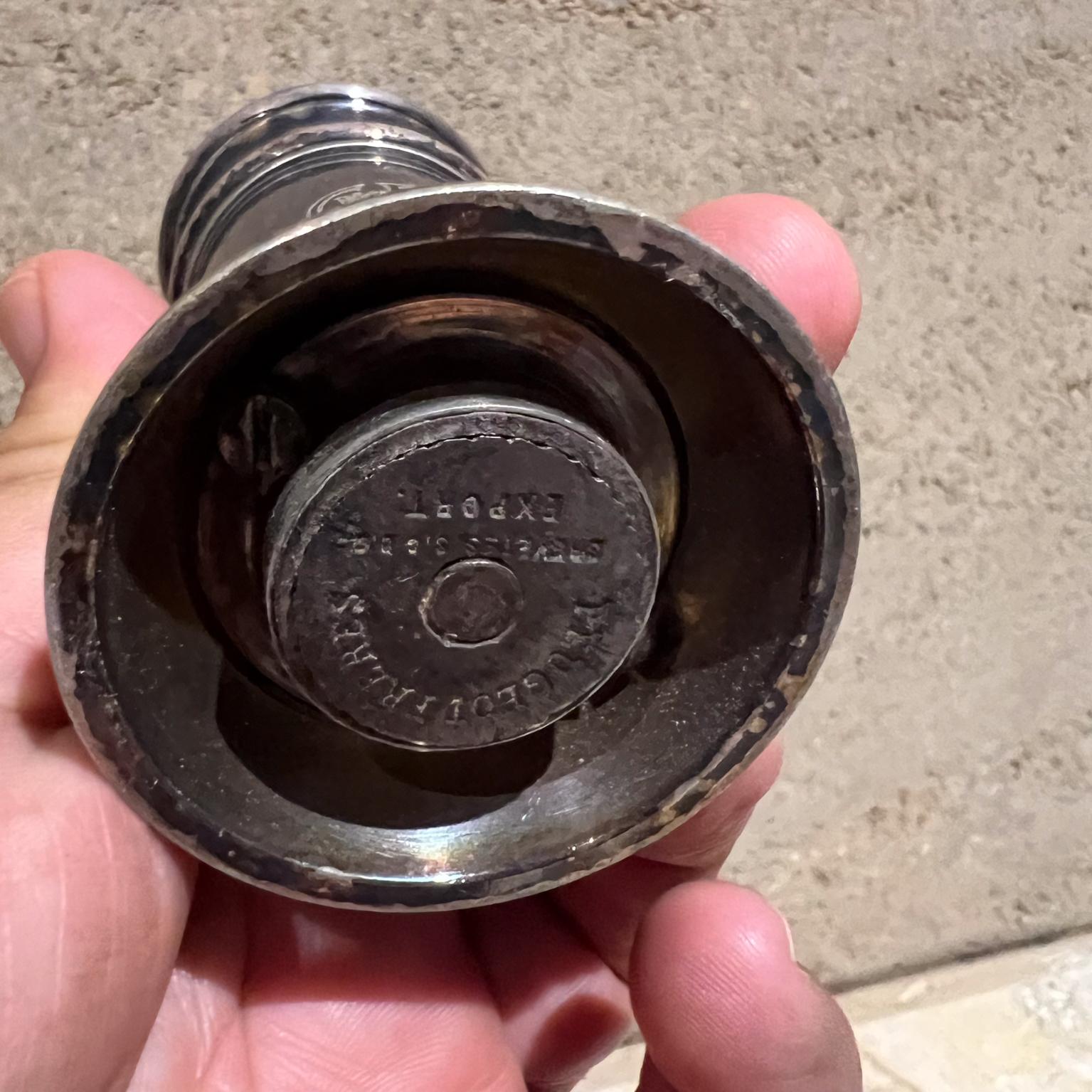 Antique Peugeot Frères Pepper Grinder Silver Plated For Sale 2