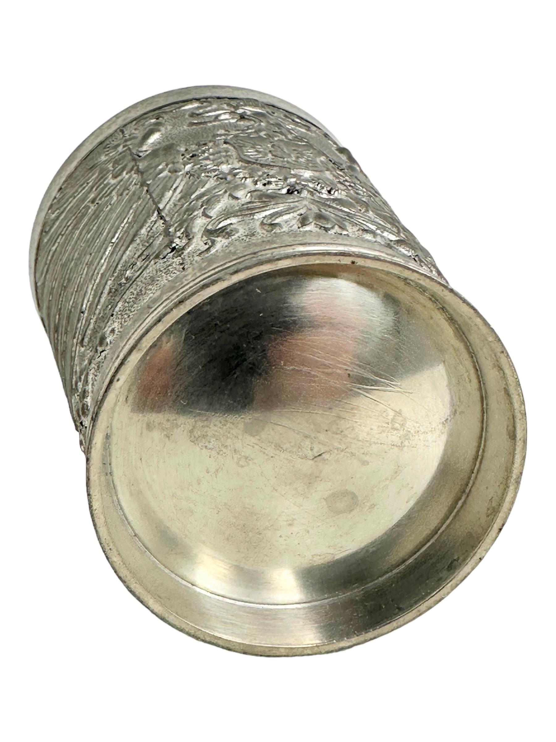 Antigua Taza de Peltre para Cerveza o Vino Águila Imperial Prusia Alemana en venta 1