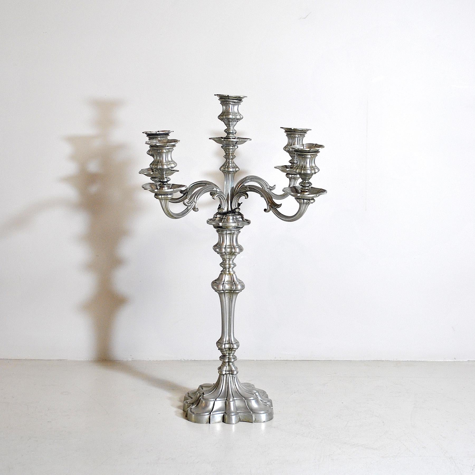 Other Antique Pewter Candleholders For Sale