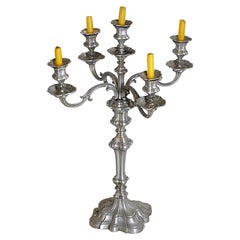 Antique Pewter Candleholders