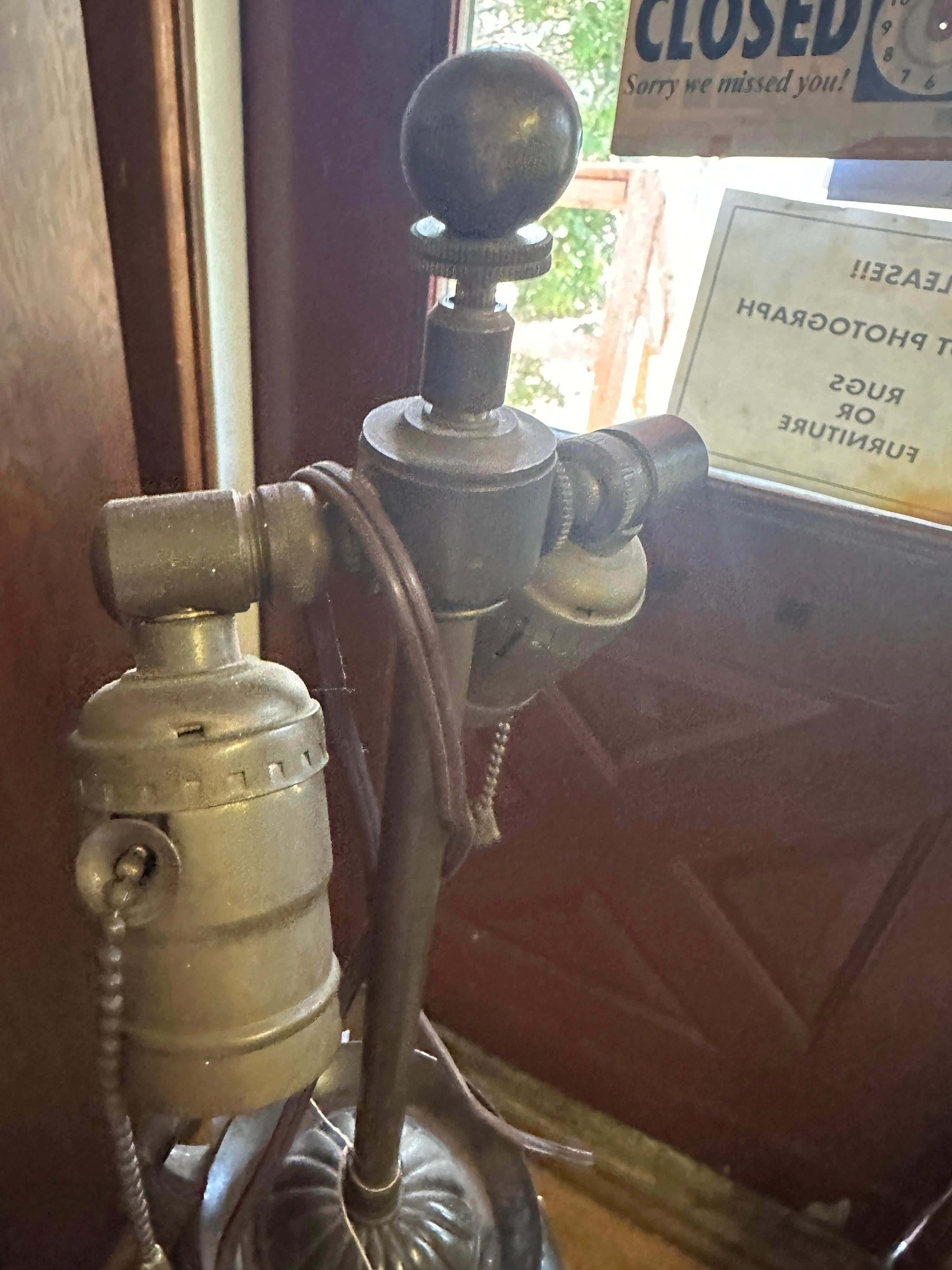Base de lámpara de estaño antiguo - W7491 en venta 7