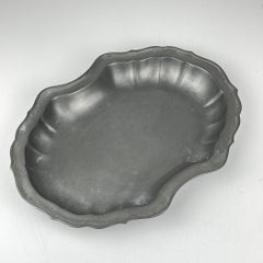 Antique pewter tray or fruit bowl, Italy, 1900s