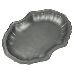 Antique pewter tray or fruit bowl, Italy, 1900s