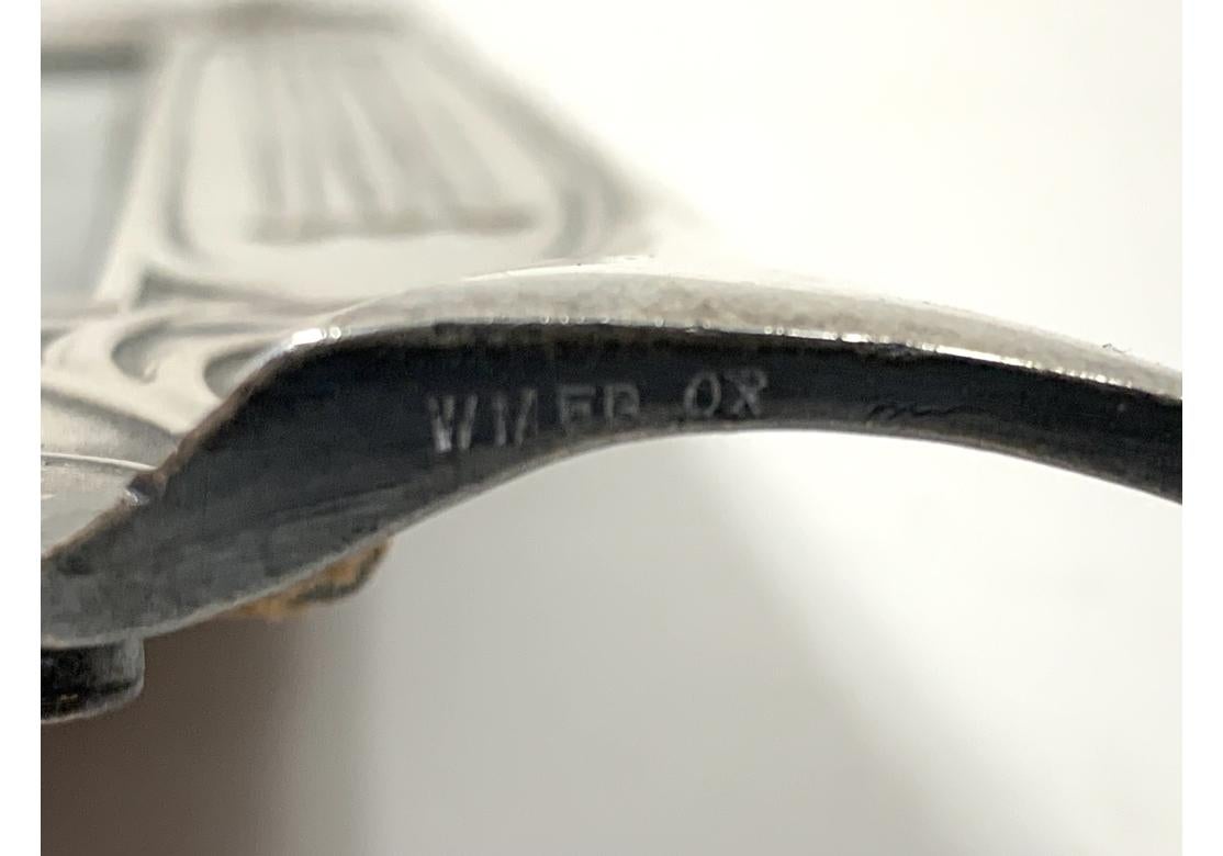 Marco de fotos antiguo de peltre Württembergische Metallwarenfabrik Art Nouveau siglo XIX en venta
