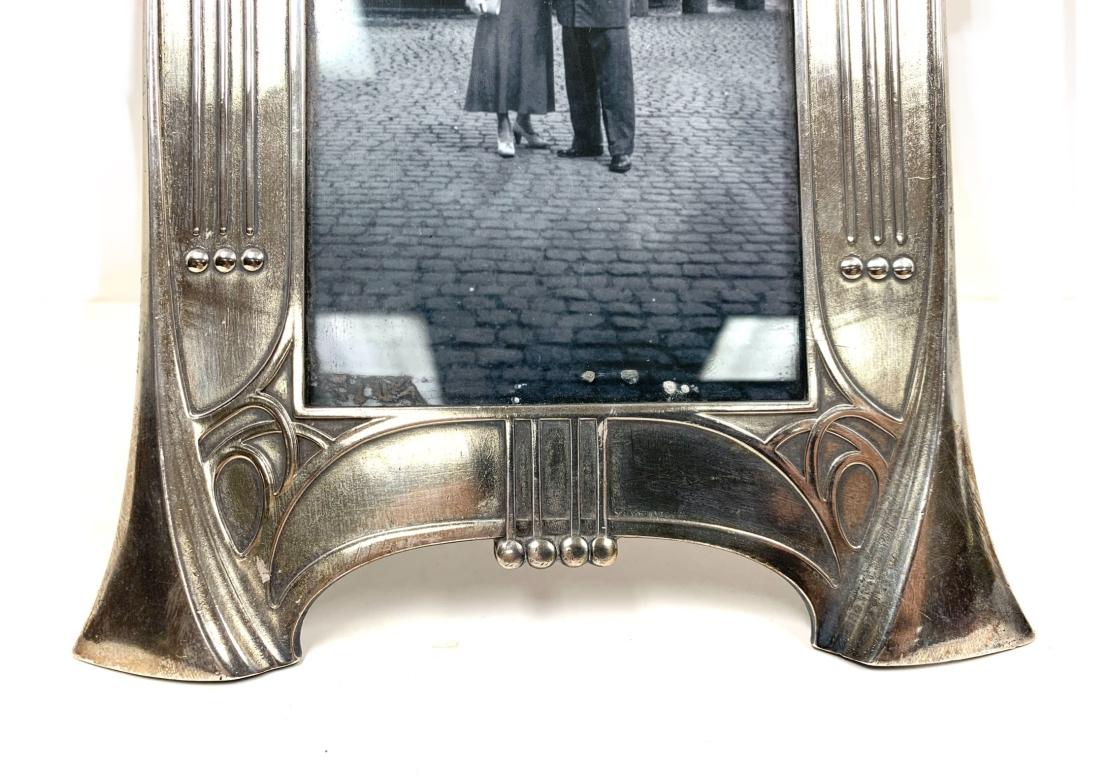 Marco de fotos antiguo de peltre Württembergische Metallwarenfabrik Art Nouveau en venta 3