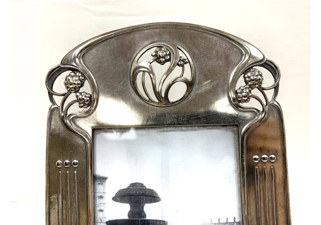Marco de fotos antiguo de peltre Württembergische Metallwarenfabrik Art Nouveau en venta 4