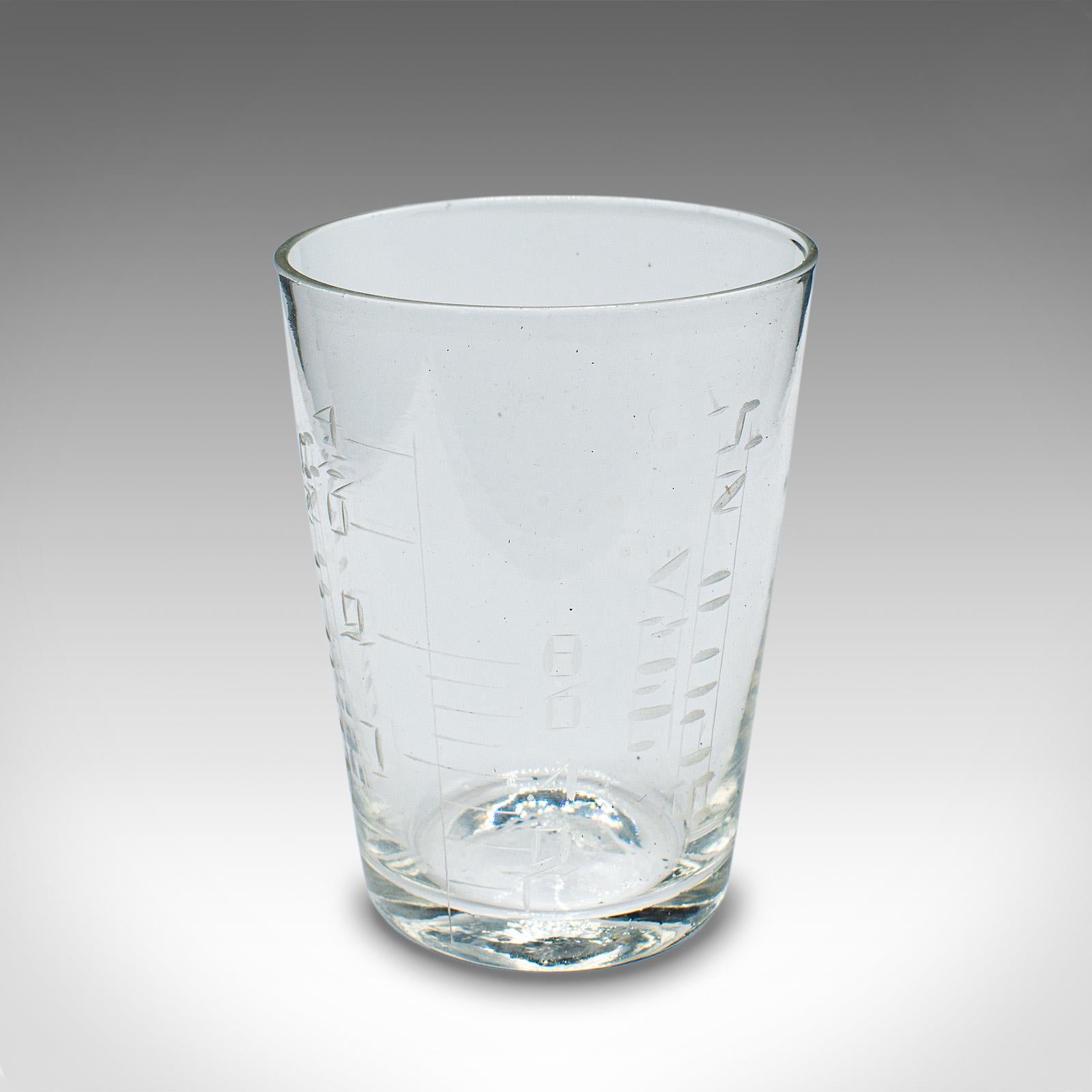 antique glass measuring cup