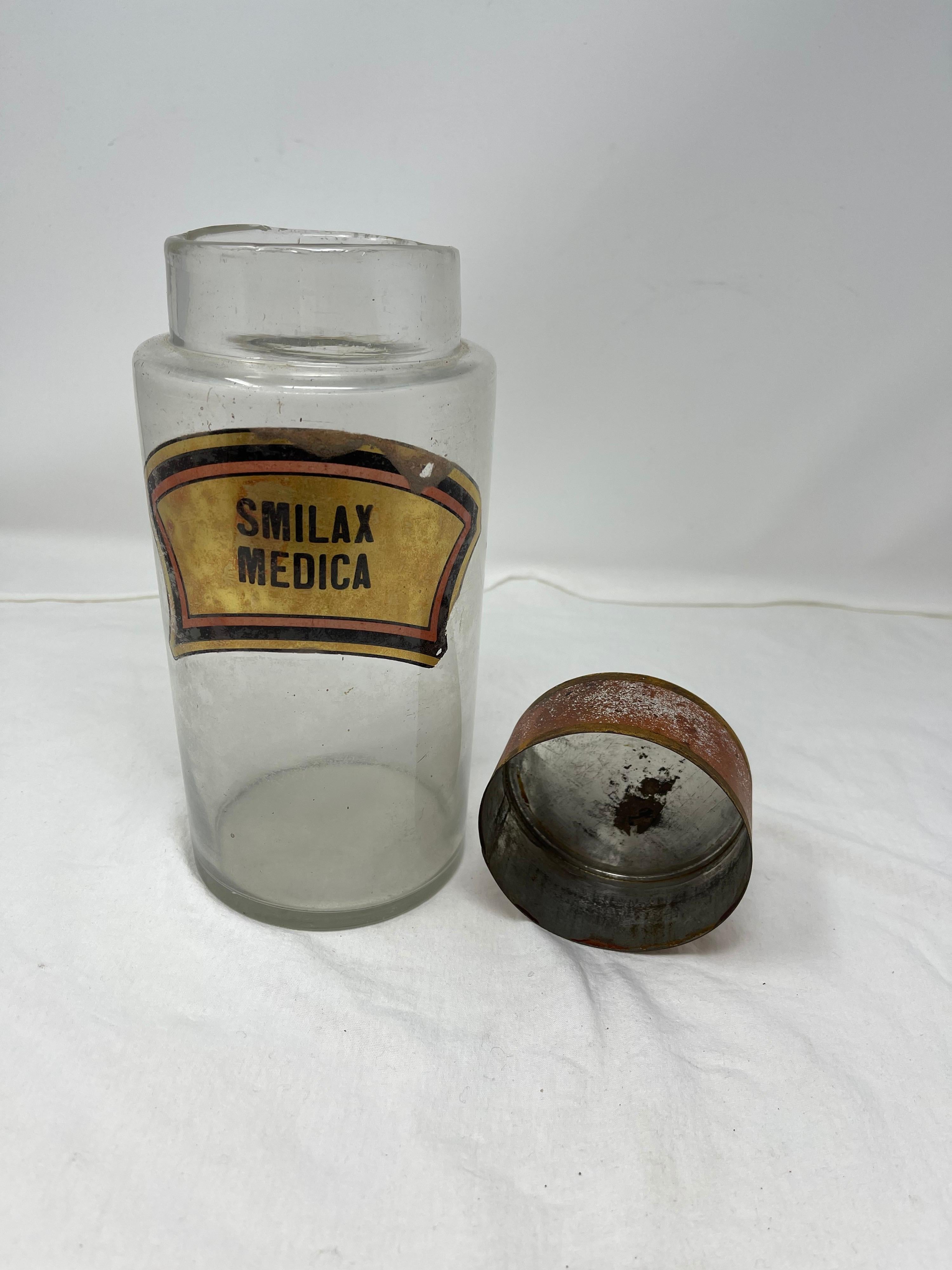 Antique Pharmacy Jar “Smilax Medica” For Sale 4
