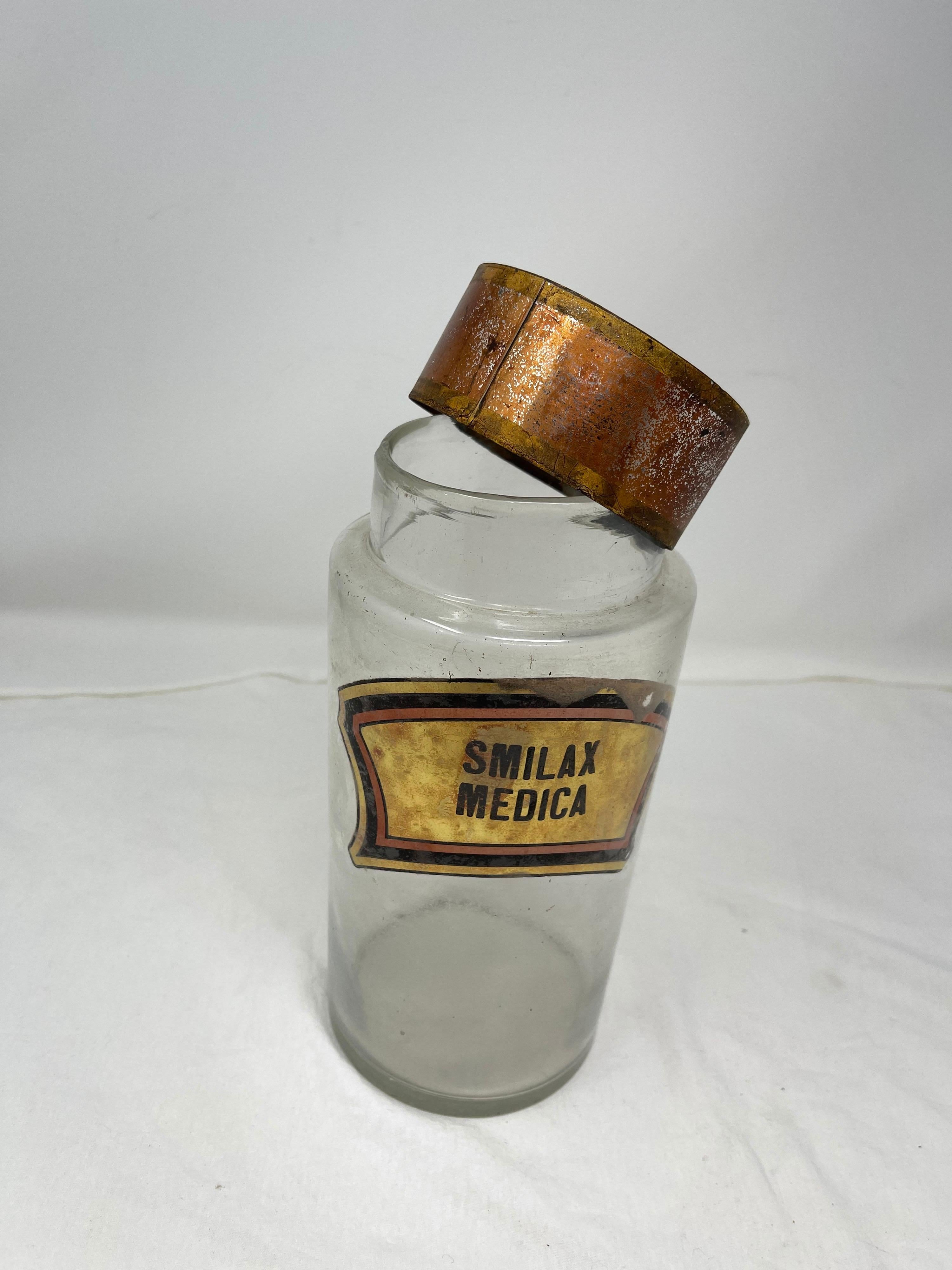 Antique Pharmacy Jar “Smilax Medica” For Sale 3