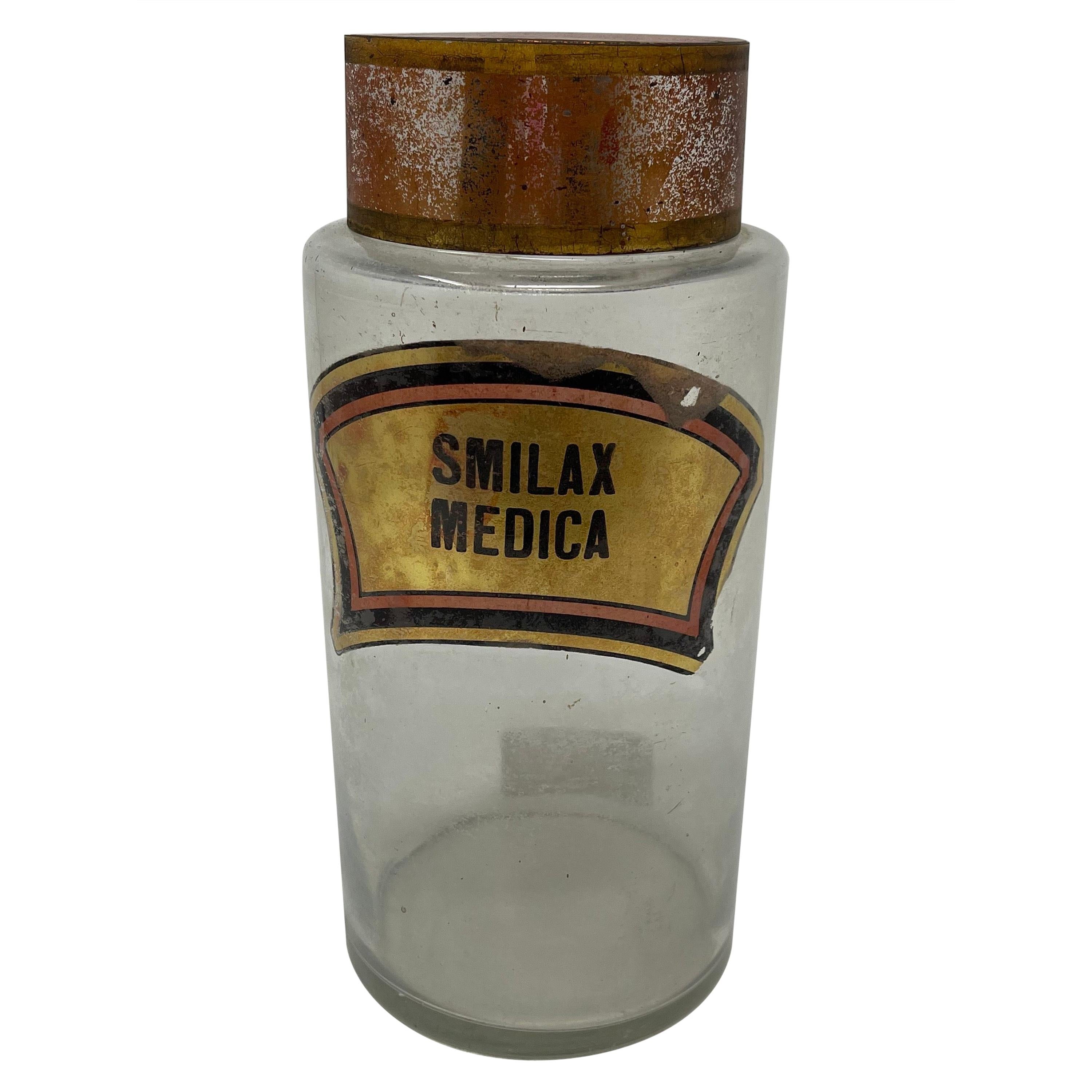 Antique Pharmacy Jar “Smilax Medica” For Sale