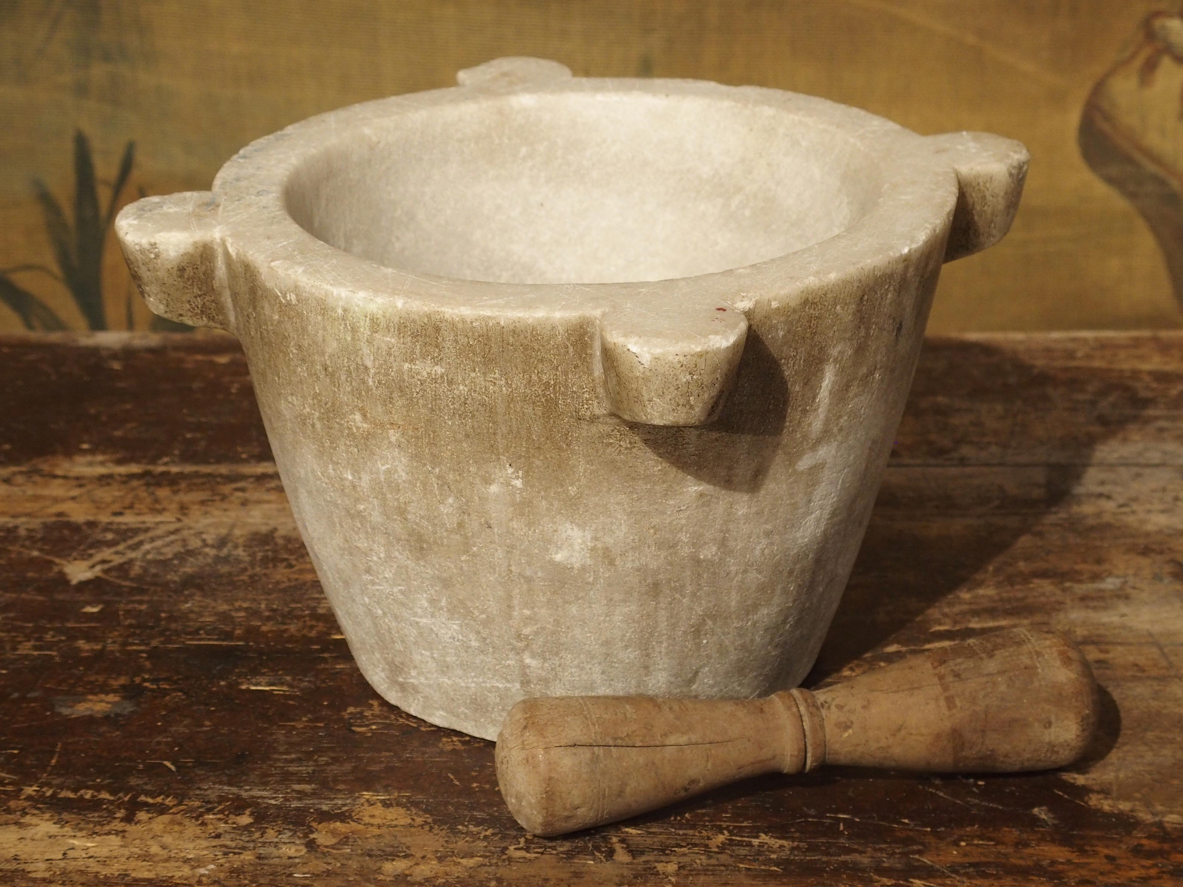 French Antique Pharmacy Mortar with Pestle, France, 19th Century